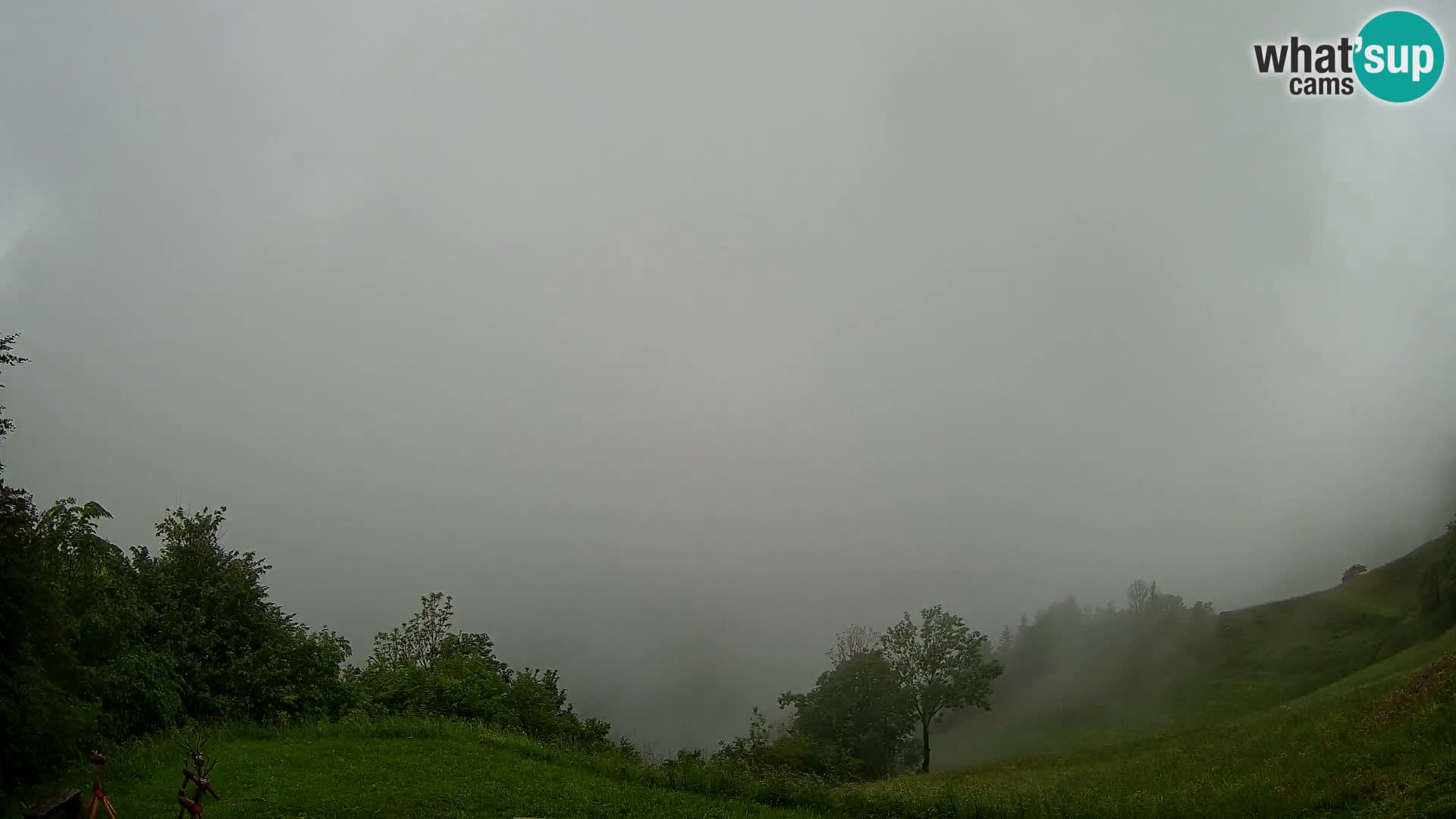 Webcam Brunarica Dražgoše – Vista live sul Ratitovec (1666 m)
