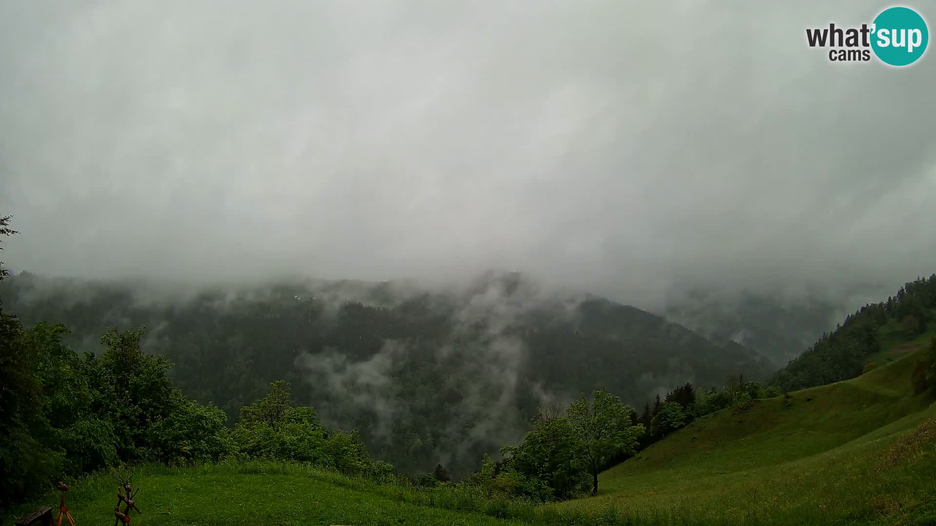 Webcam Brunarica Dražgoše – Live View of Ratitovec (1666 m)