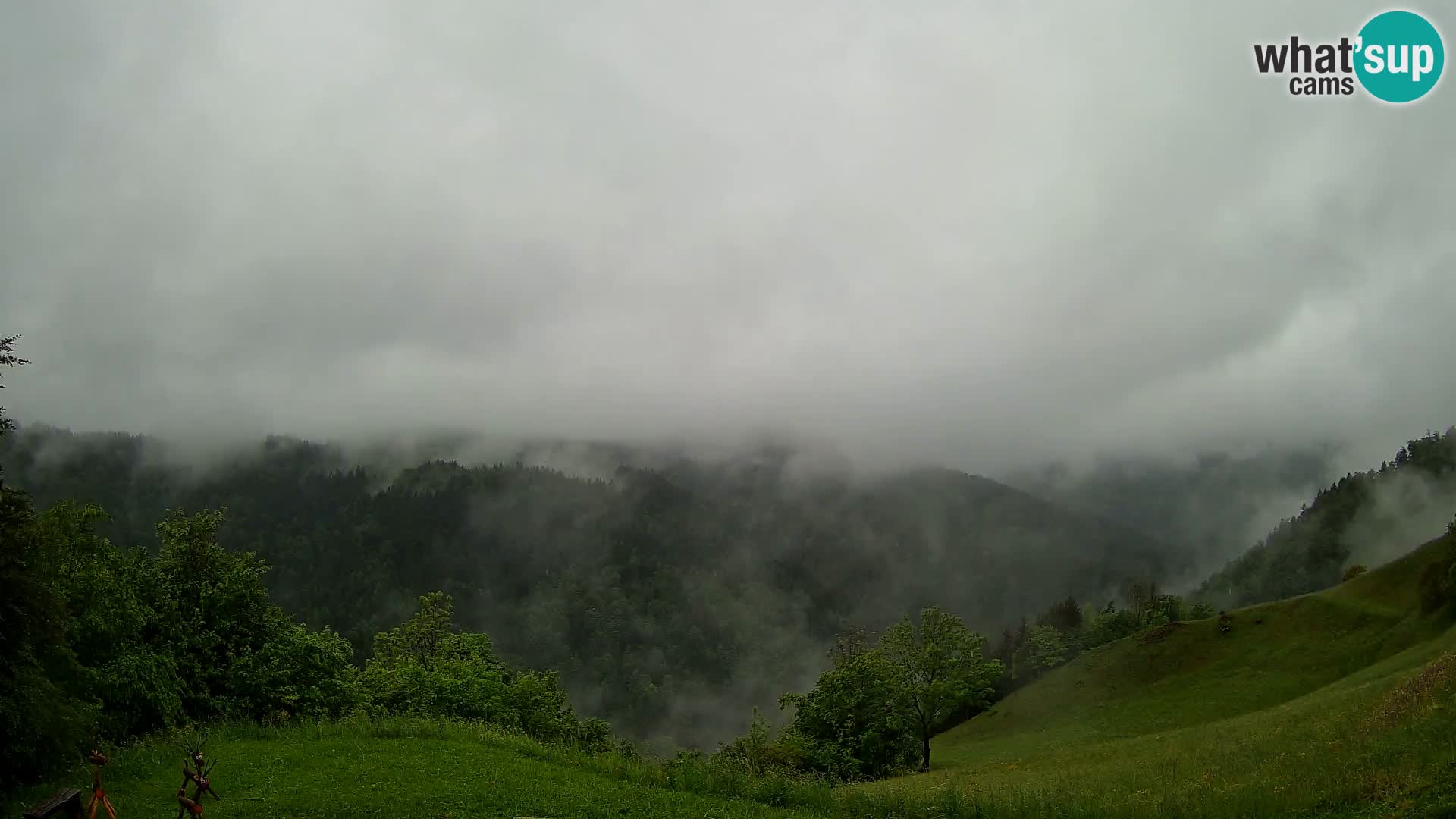 Webcam Brunarica Dražgoše – Vista live sul Ratitovec (1666 m)