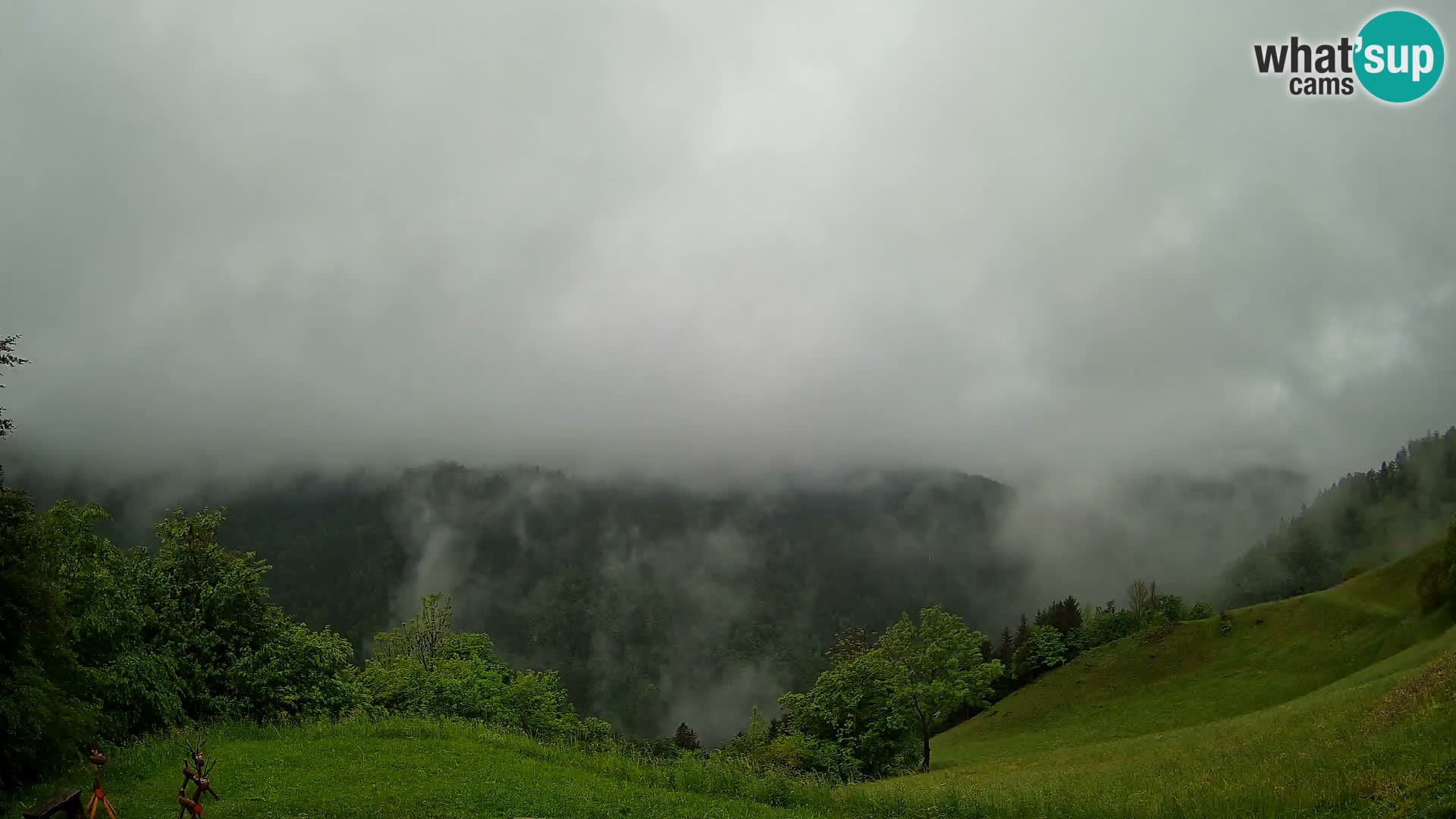 Web kamera Brunarica Dražgoše – Pogled uživo na Ratitovec (1666 m)