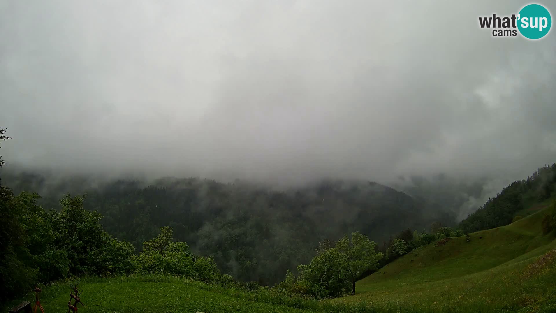 Webcam Brunarica Dražgoše – Liveblick auf Ratitovec (1666 m)