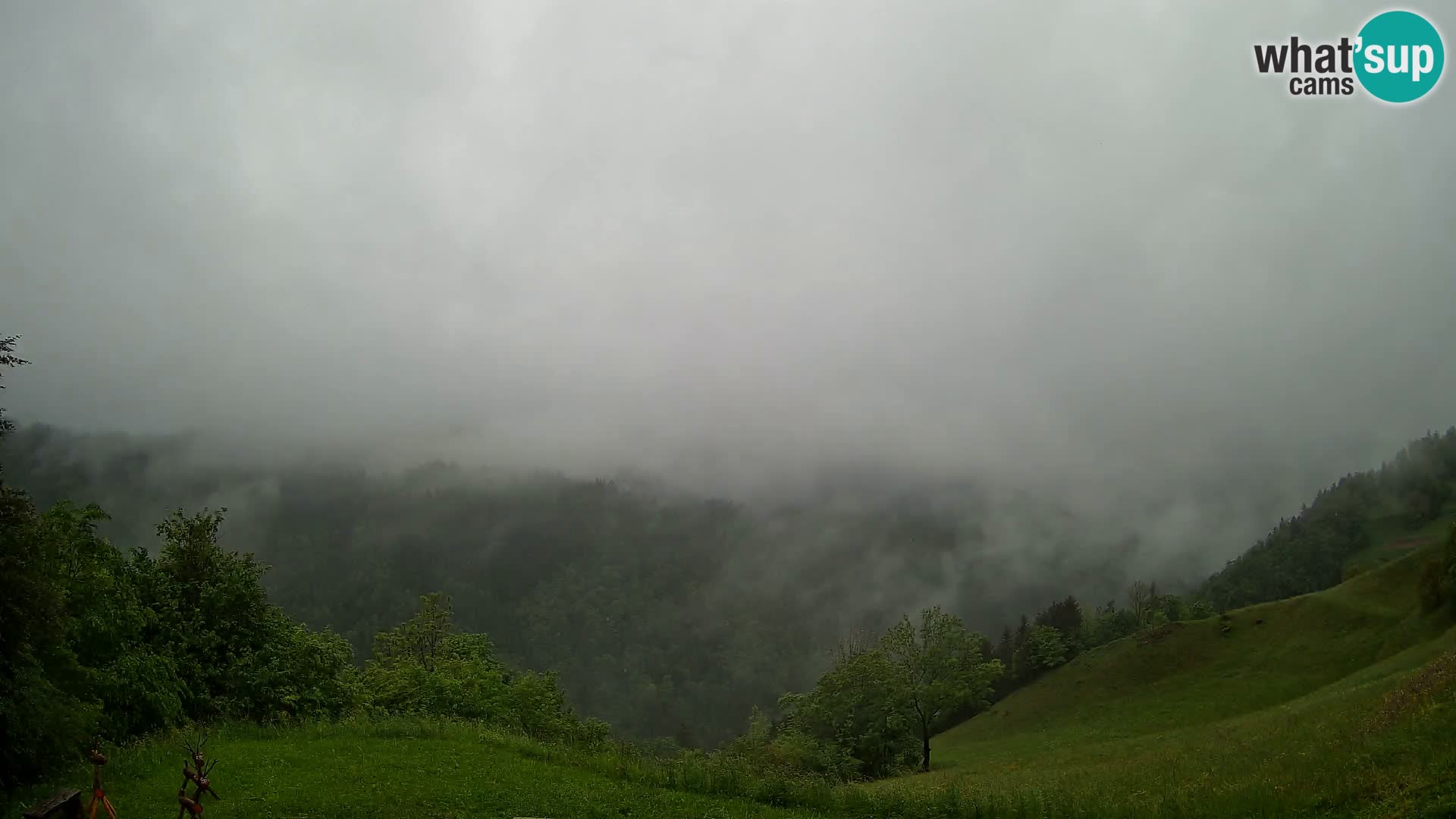 Webcam Brunarica Dražgoše – Live View of Ratitovec (1666 m)