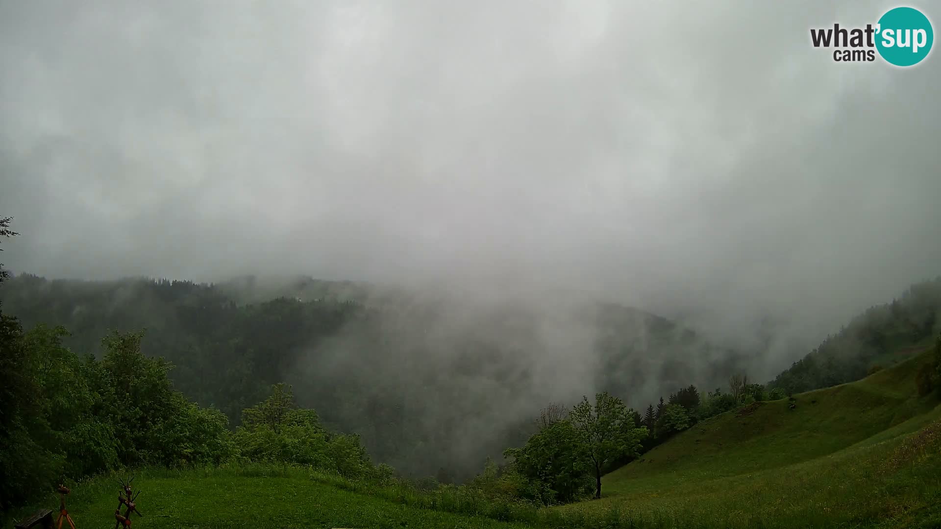 Webcam Brunarica Dražgoše – Live View of Ratitovec (1666 m)