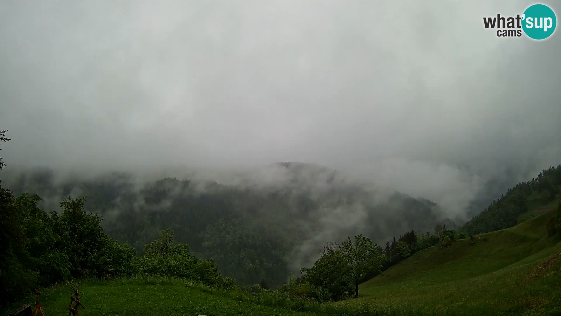 Webcam Brunarica Dražgoše – Vista live sul Ratitovec (1666 m)