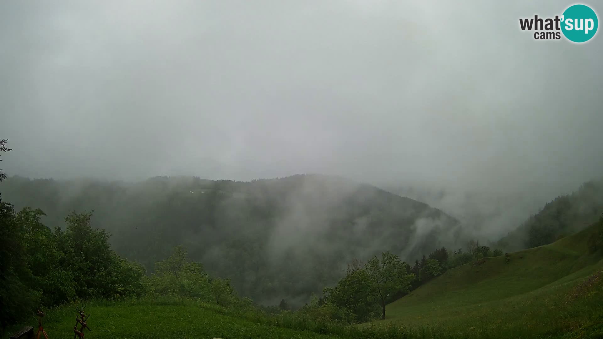Webcam Brunarica Dražgoše – Liveblick auf Ratitovec (1666 m)