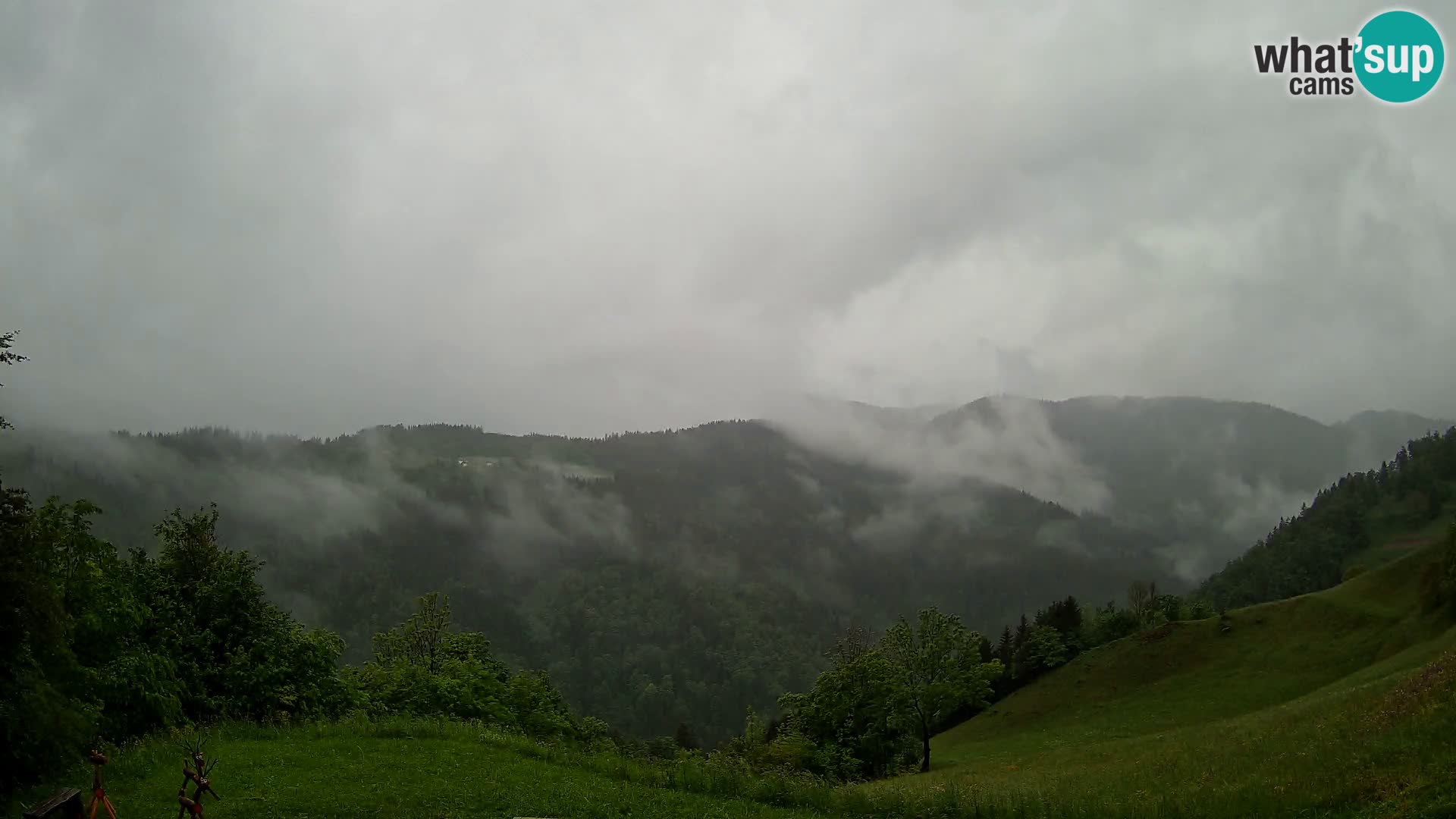 Webcam Brunarica Dražgoše – Liveblick auf Ratitovec (1666 m)