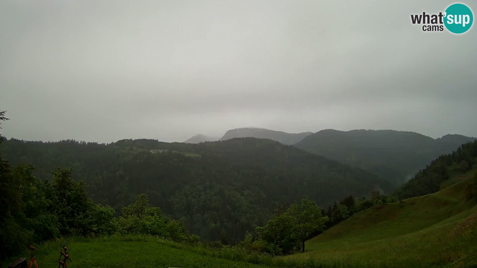 Webcam Brunarica Dražgoše – Liveblick auf Ratitovec (1666 m)