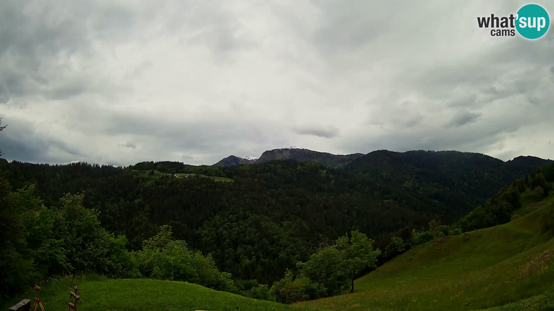Web kamera Brunarica Dražgoše – Pogled uživo na Ratitovec (1666 m)