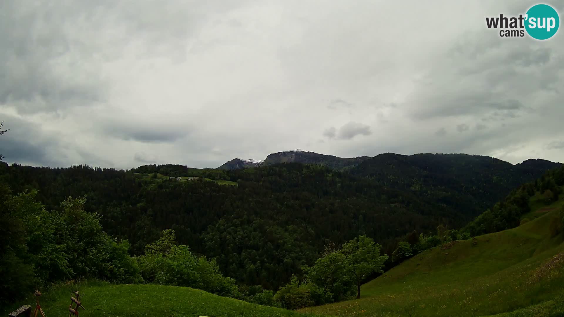 Web kamera Brunarica Dražgoše – Pogled uživo na Ratitovec (1666 m)