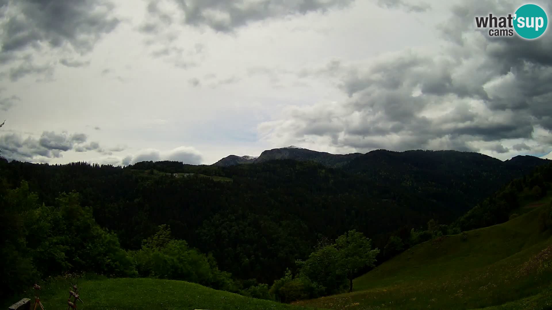 Webcam Brunarica Dražgoše – Live View of Ratitovec (1666 m)