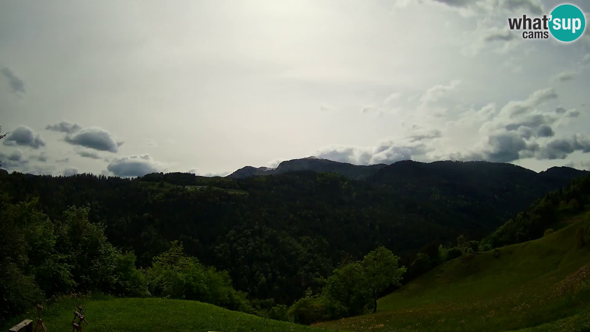 Webcam Brunarica Dražgoše – Live View of Ratitovec (1666 m)