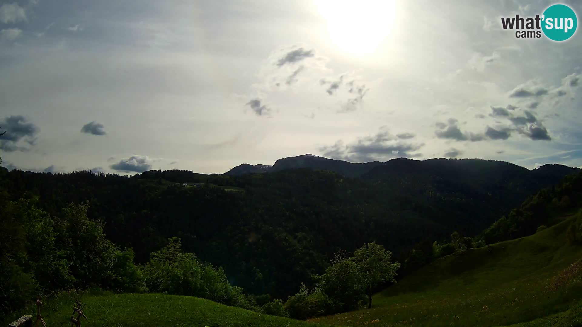 Webcam Brunarica Dražgoše – Live View of Ratitovec (1666 m)