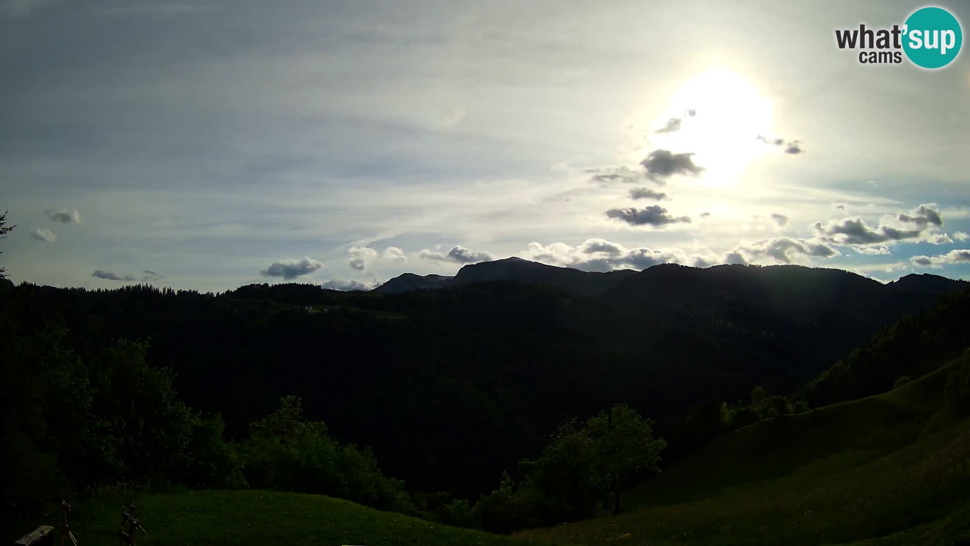 Spletna kamera Brunarica Dražgoše – Pogled v živo na Ratitovec (1666 m)