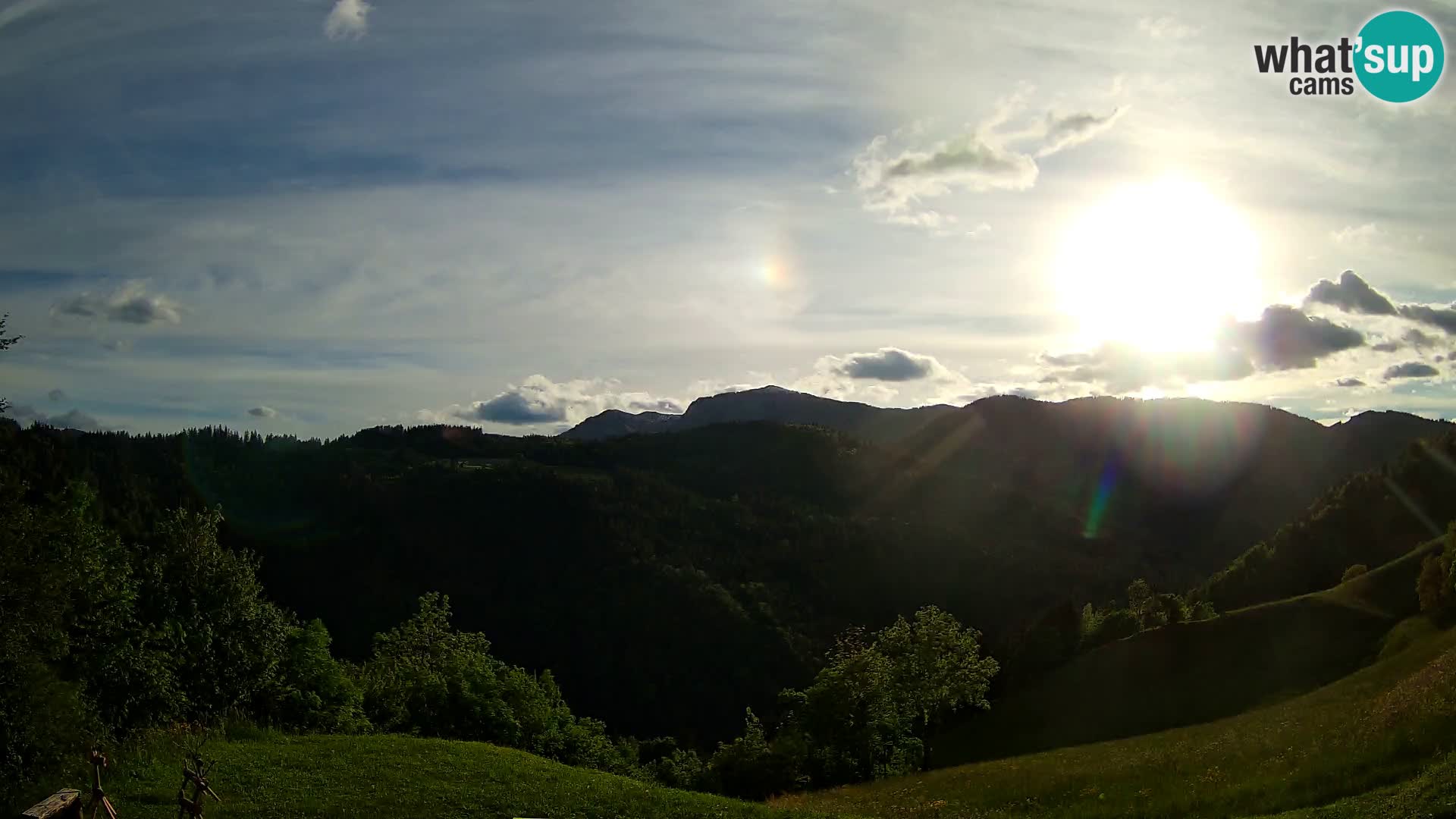 Spletna kamera Brunarica Dražgoše – Pogled v živo na Ratitovec (1666 m)
