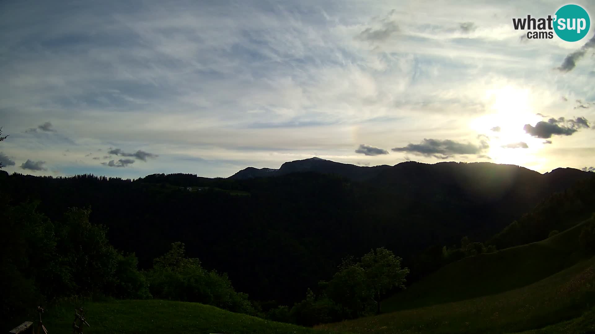 Webcam Brunarica Dražgoše – Vista live sul Ratitovec (1666 m)