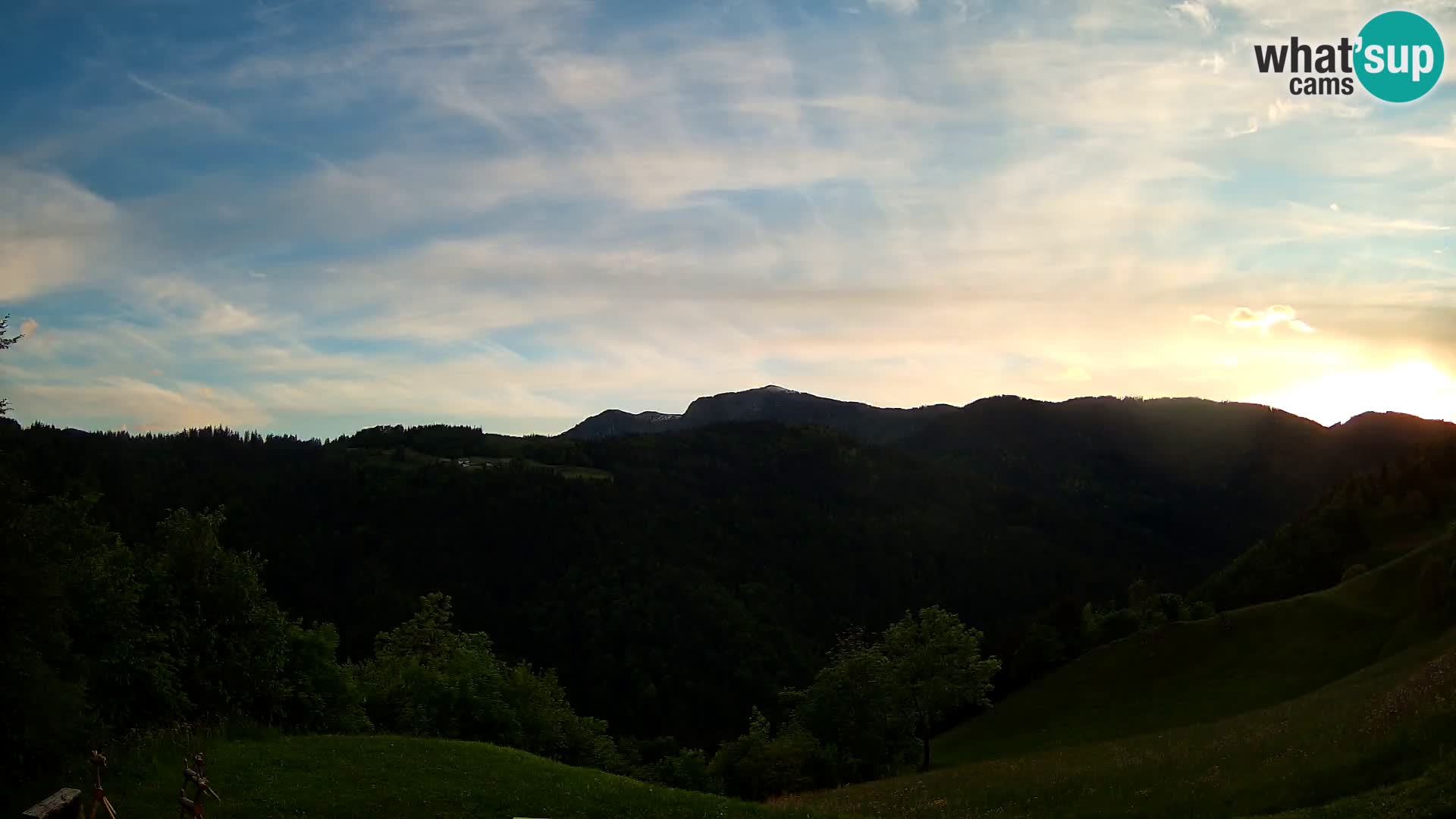 Web kamera Brunarica Dražgoše – Pogled uživo na Ratitovec (1666 m)