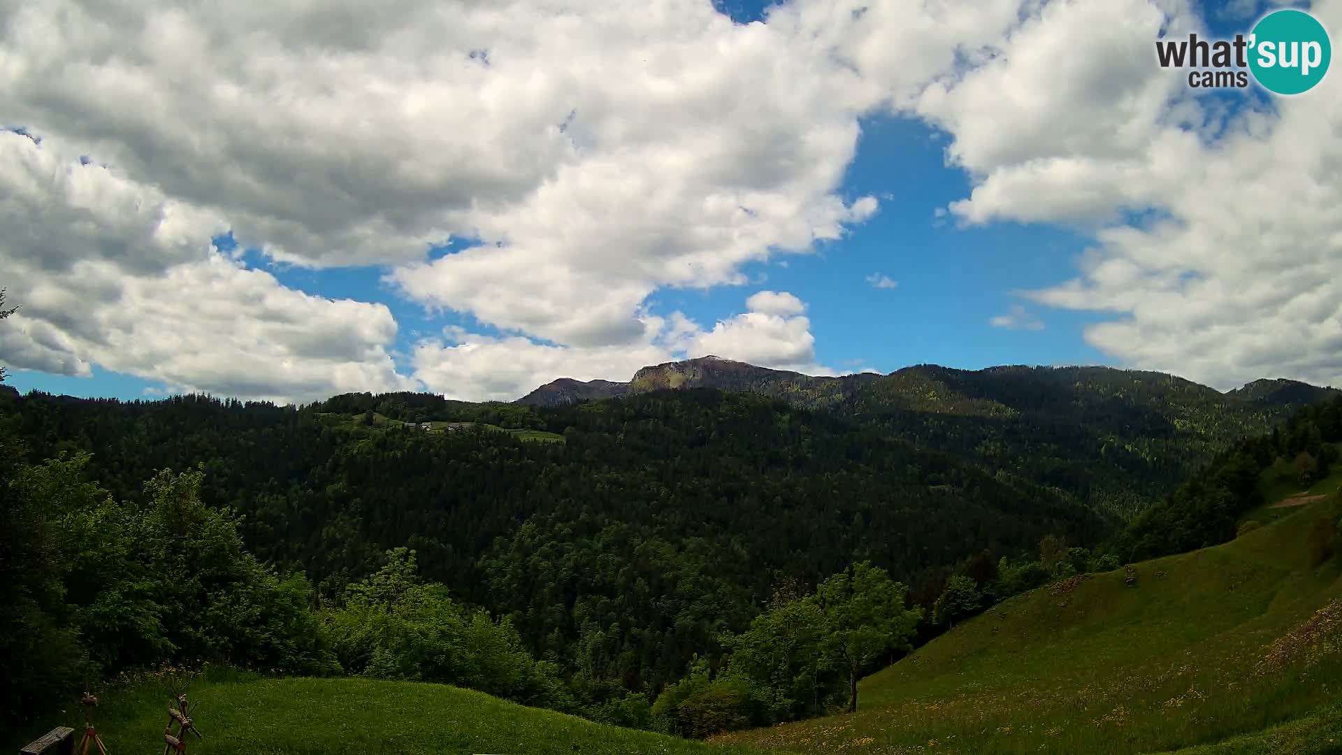 Web kamera Brunarica Dražgoše – Pogled uživo na Ratitovec (1666 m)