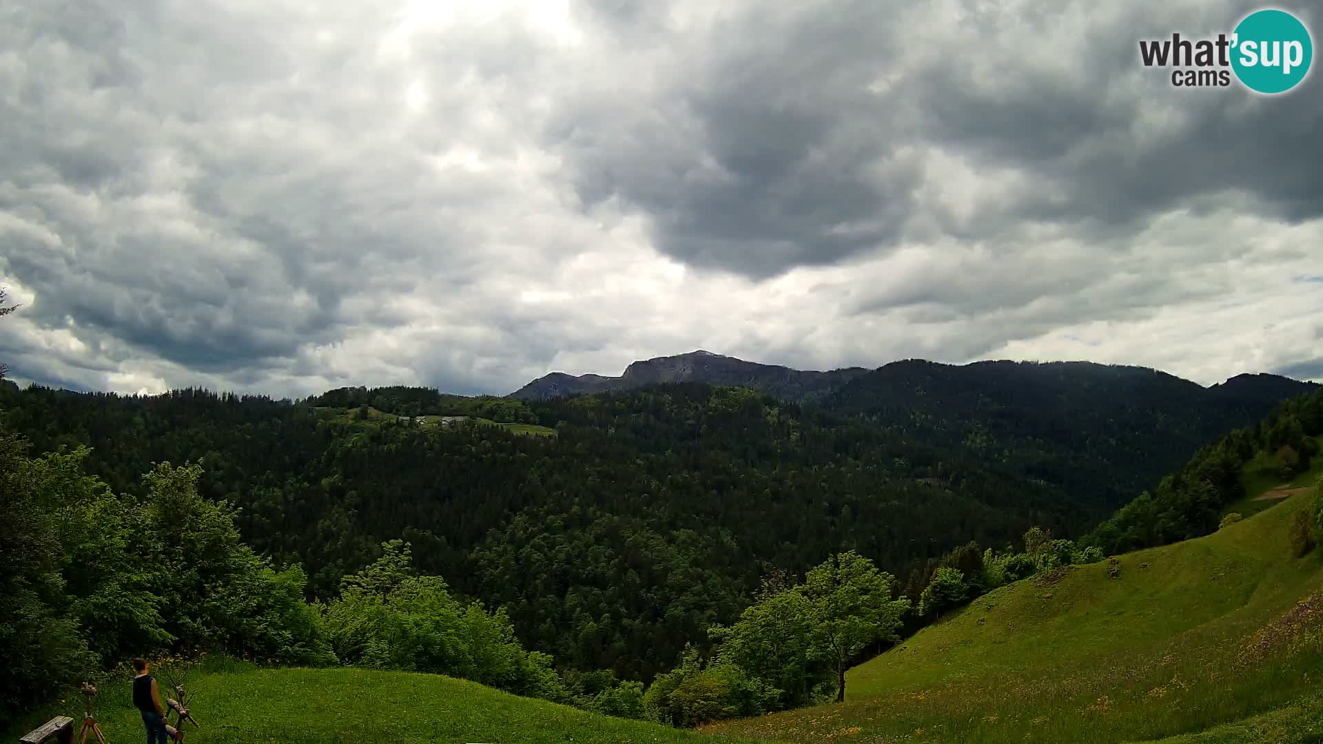 Webcam Brunarica Dražgoše – Live View of Ratitovec (1666 m)
