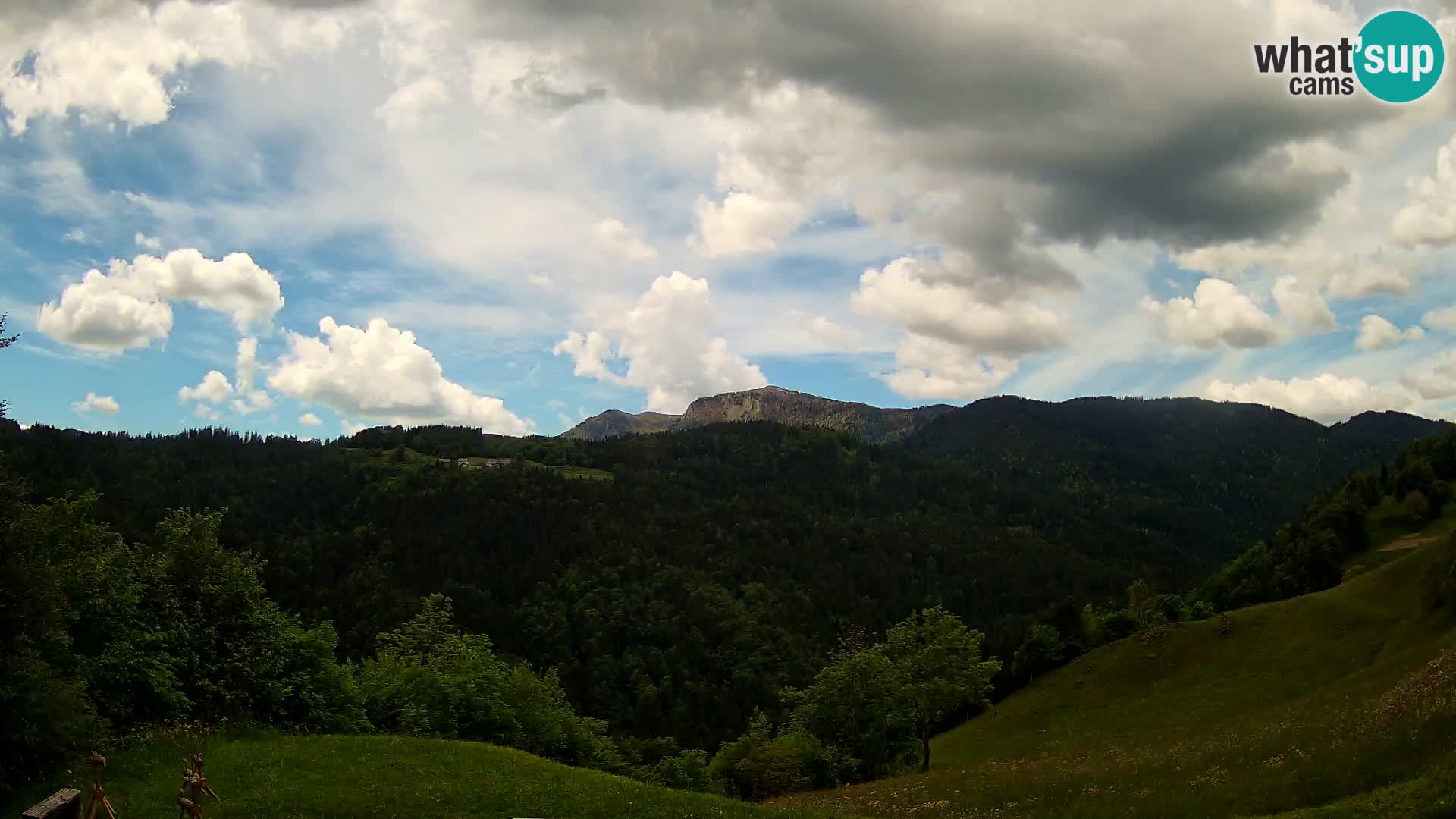 Webcam Brunarica Dražgoše – Live View of Ratitovec (1666 m)