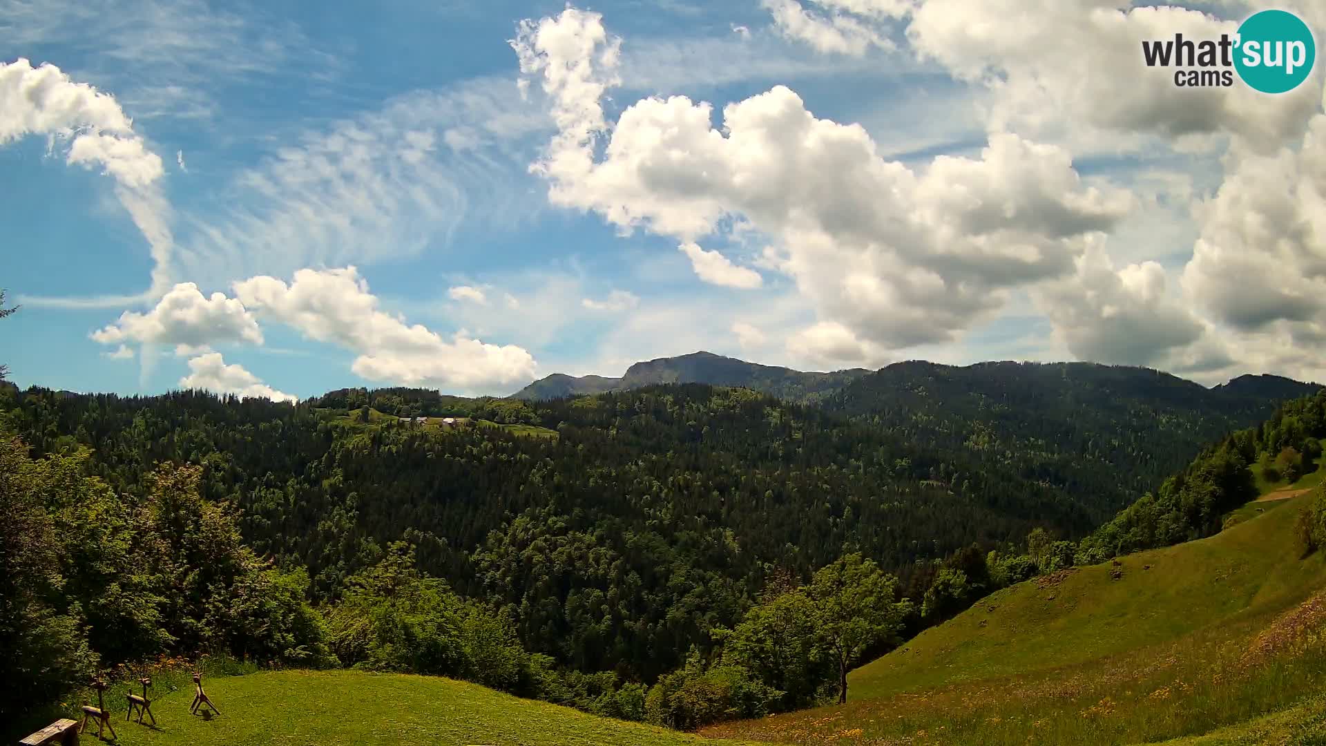 Webcam Brunarica Dražgoše – Liveblick auf Ratitovec (1666 m)