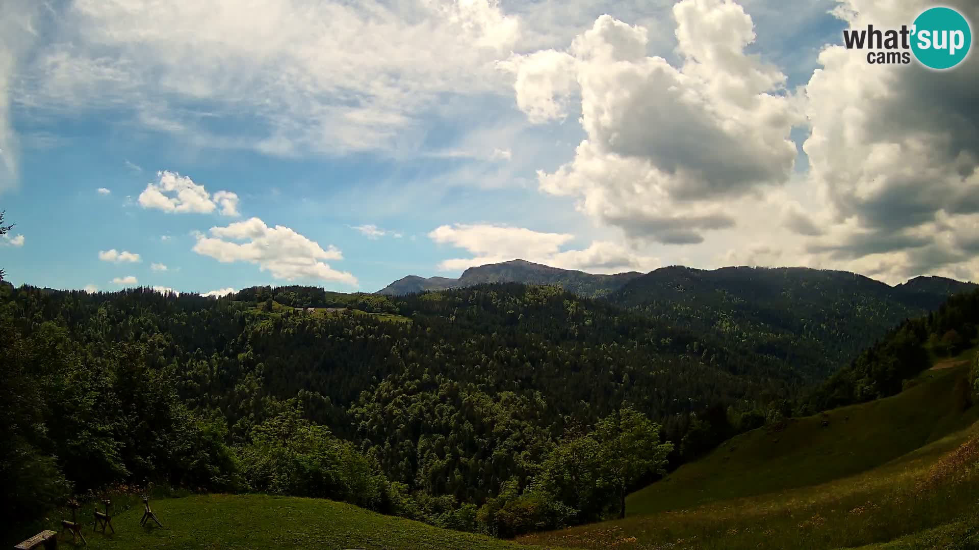 Webcam Brunarica Dražgoše – Live View of Ratitovec (1666 m)