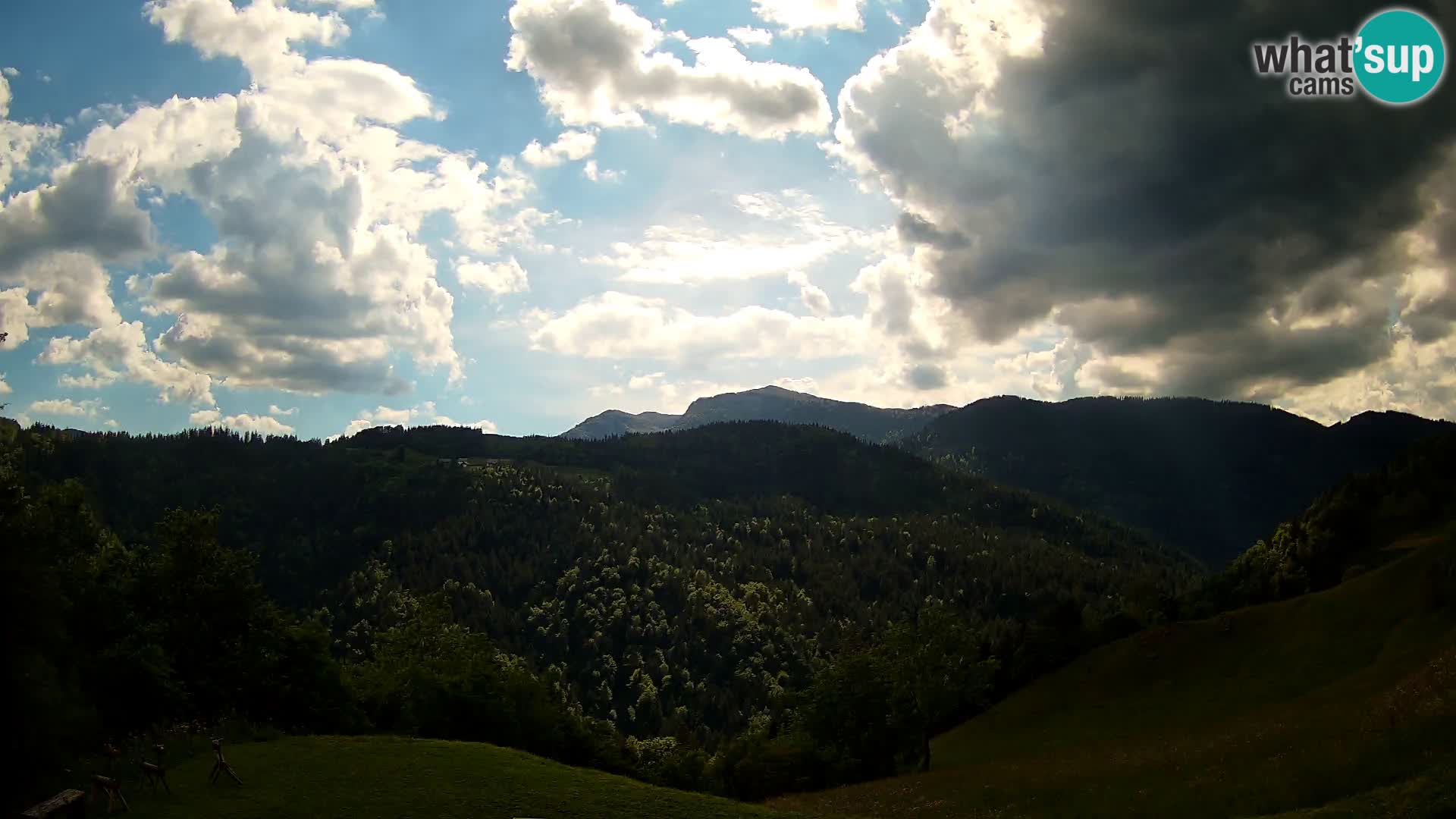 Webcam Brunarica Dražgoše – Live View of Ratitovec (1666 m)