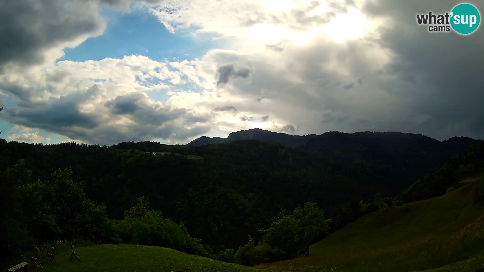 Webcam Brunarica Dražgoše – Live View of Ratitovec (1666 m)