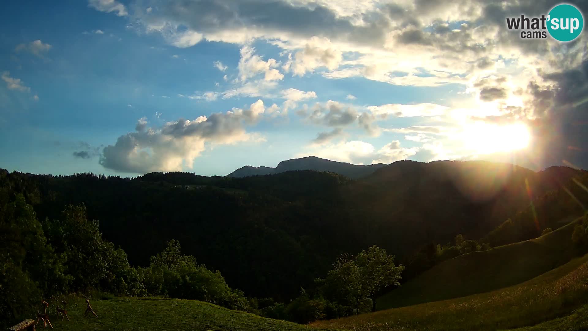 Webcam Brunarica Dražgoše – Vista live sul Ratitovec (1666 m)