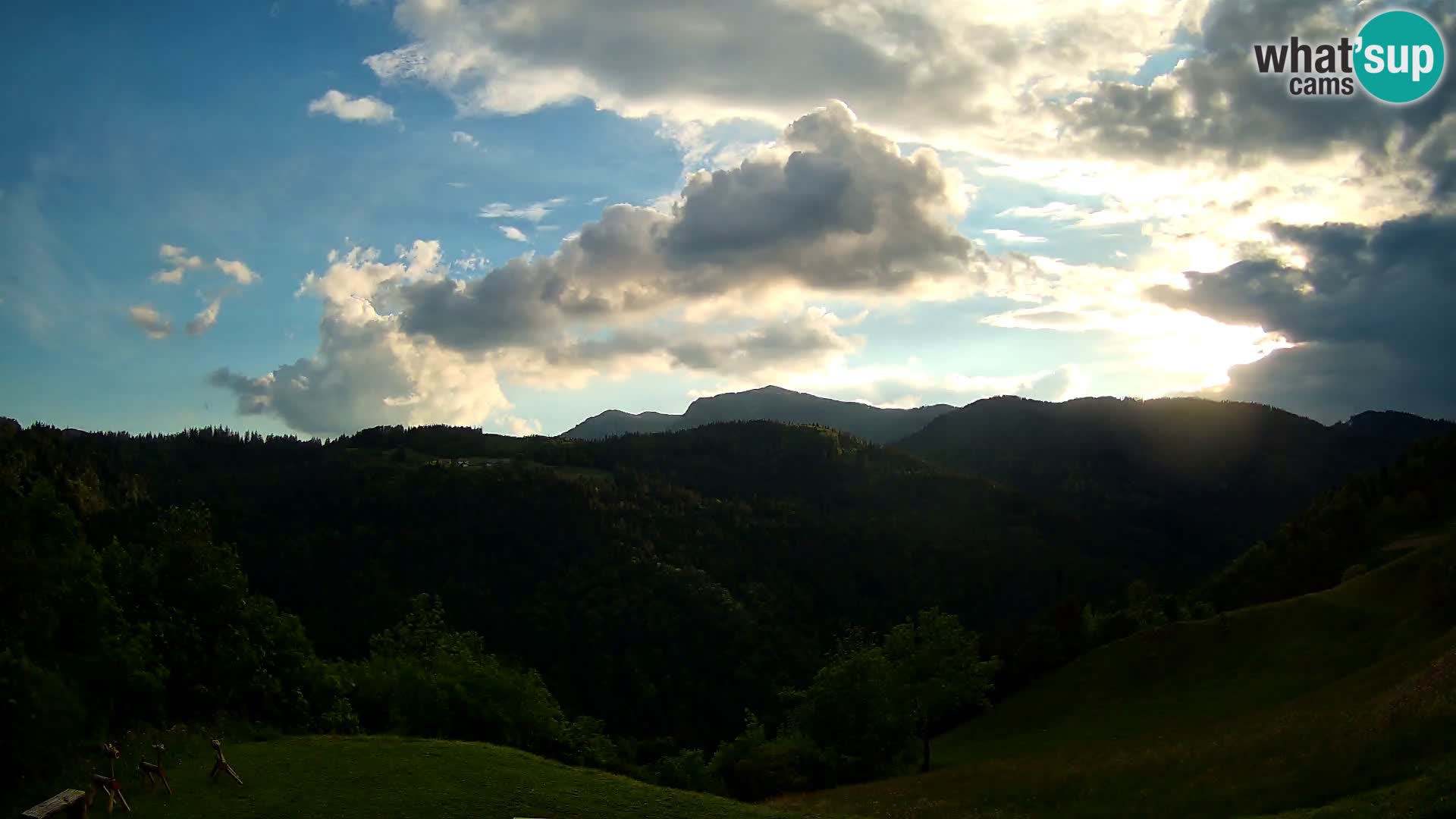 Webcam Brunarica Dražgoše – Live View of Ratitovec (1666 m)