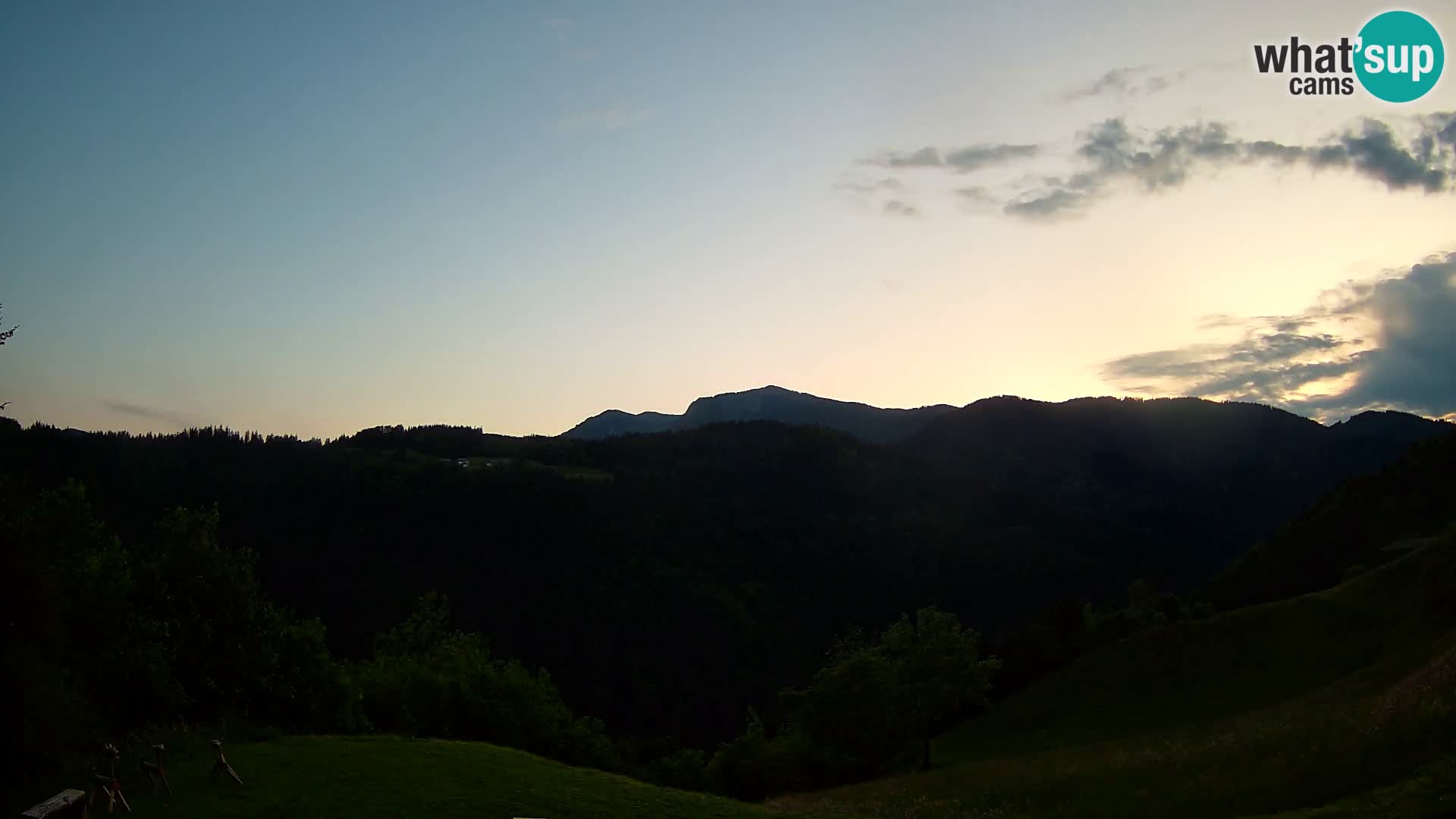 Webcam Brunarica Dražgoše – Vista live sul Ratitovec (1666 m)