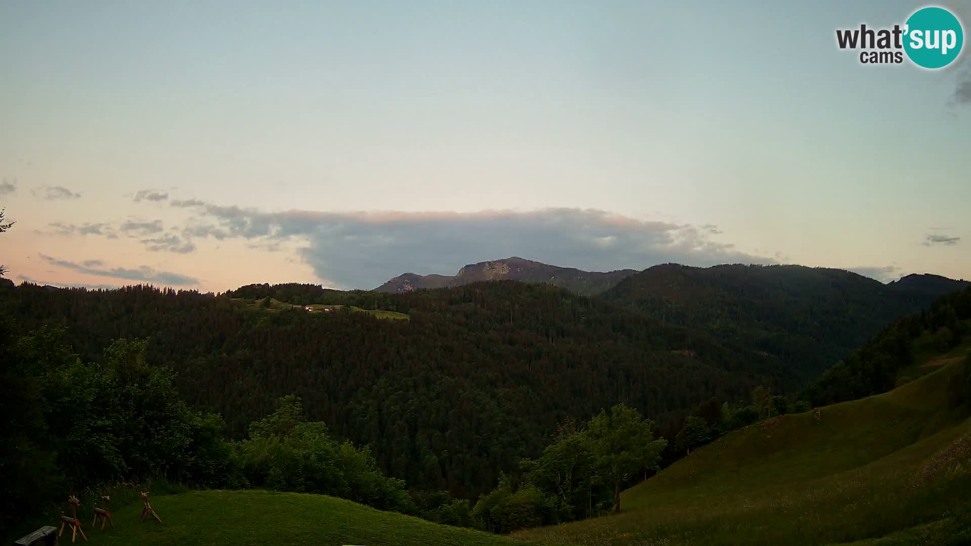 Web kamera Brunarica Dražgoše – Pogled uživo na Ratitovec (1666 m)