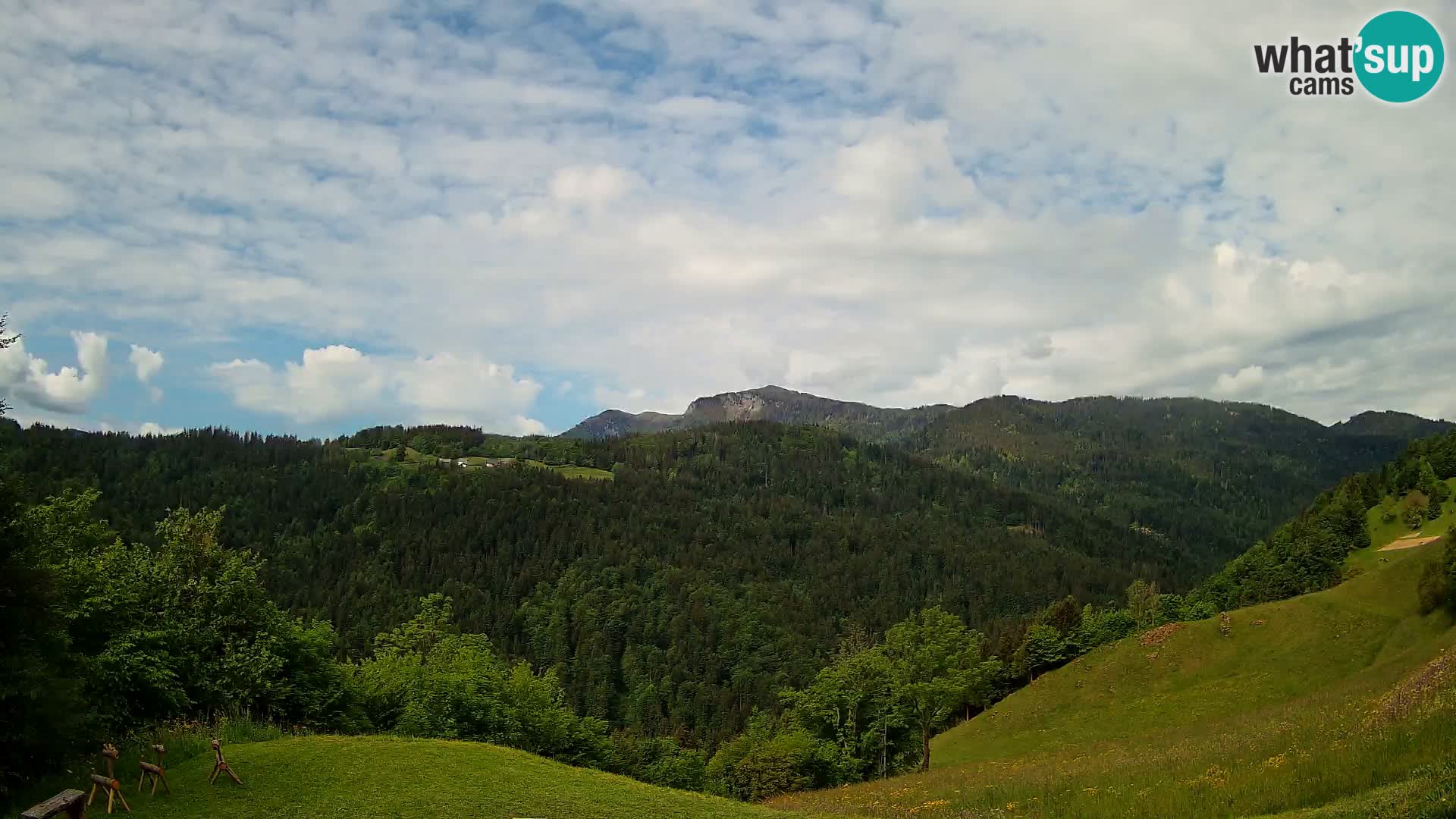 Web kamera Brunarica Dražgoše – Pogled uživo na Ratitovec (1666 m)