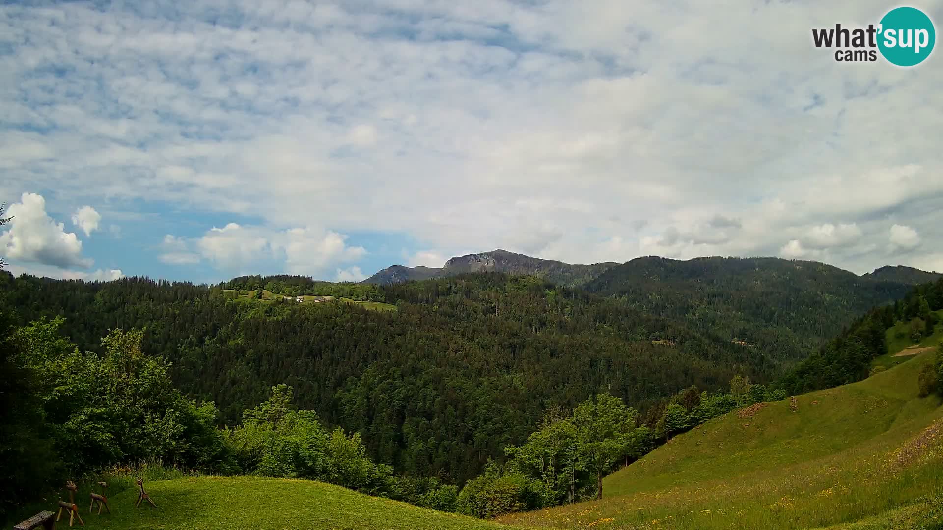 Webcam Brunarica Dražgoše – Liveblick auf Ratitovec (1666 m)