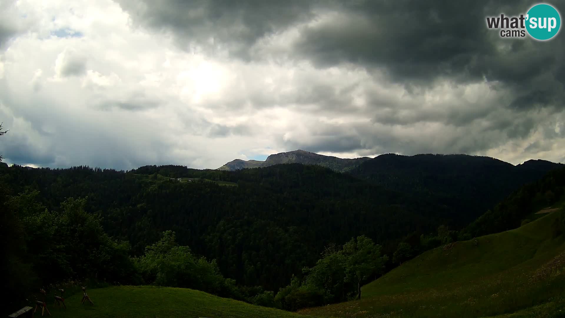 Webcam Brunarica Dražgoše – Live View of Ratitovec (1666 m)
