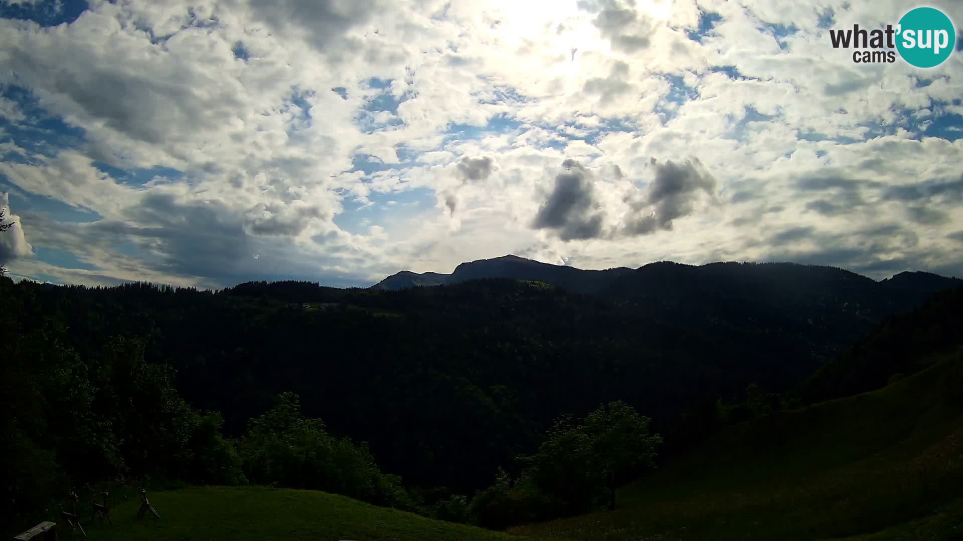 Webcam Brunarica Dražgoše – Vista live sul Ratitovec (1666 m)