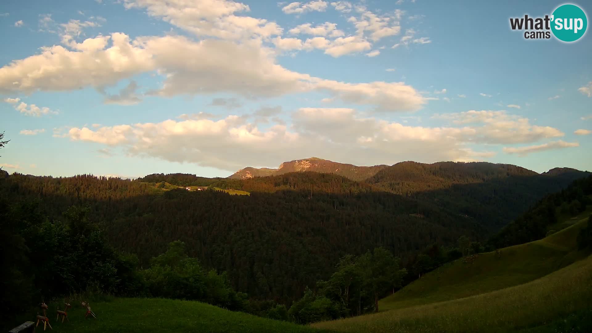 Web kamera Brunarica Dražgoše – Pogled uživo na Ratitovec (1666 m)