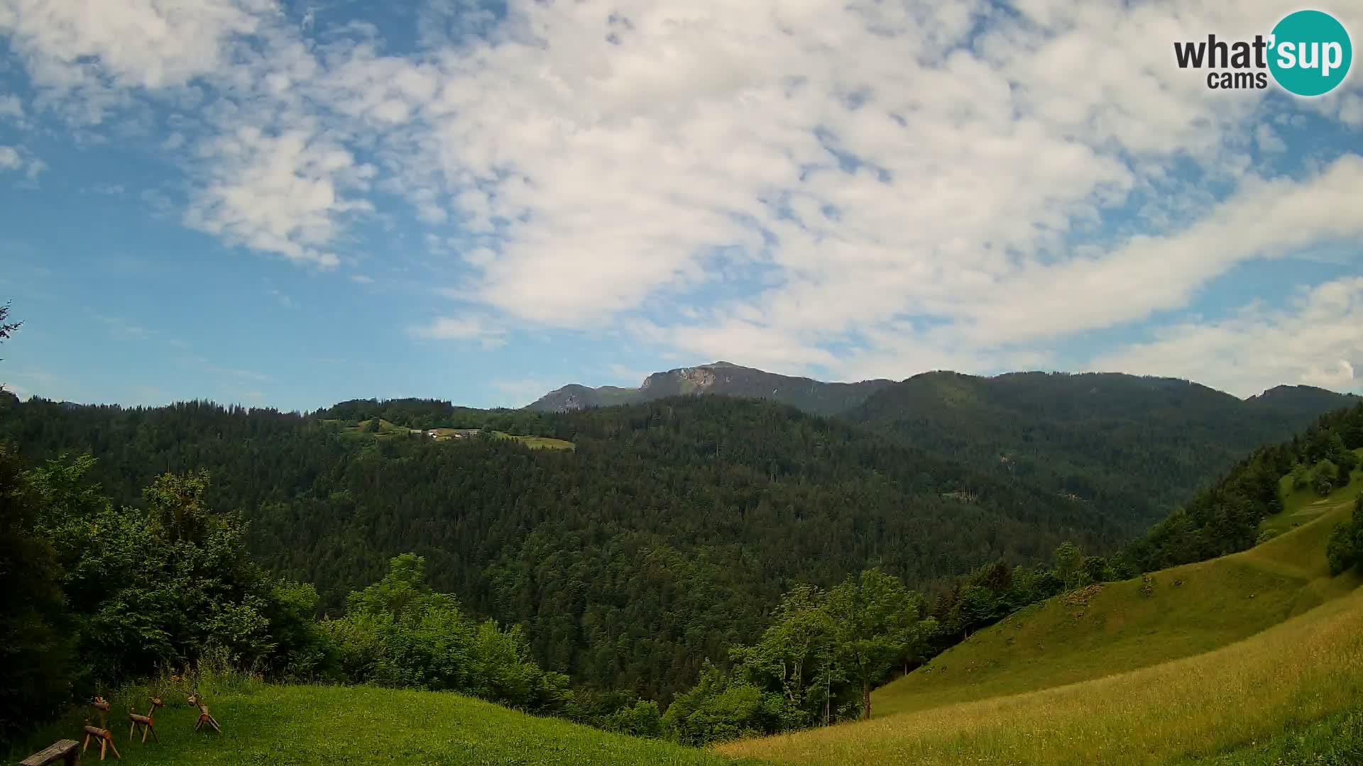 Web kamera Brunarica Dražgoše – Pogled uživo na Ratitovec (1666 m)