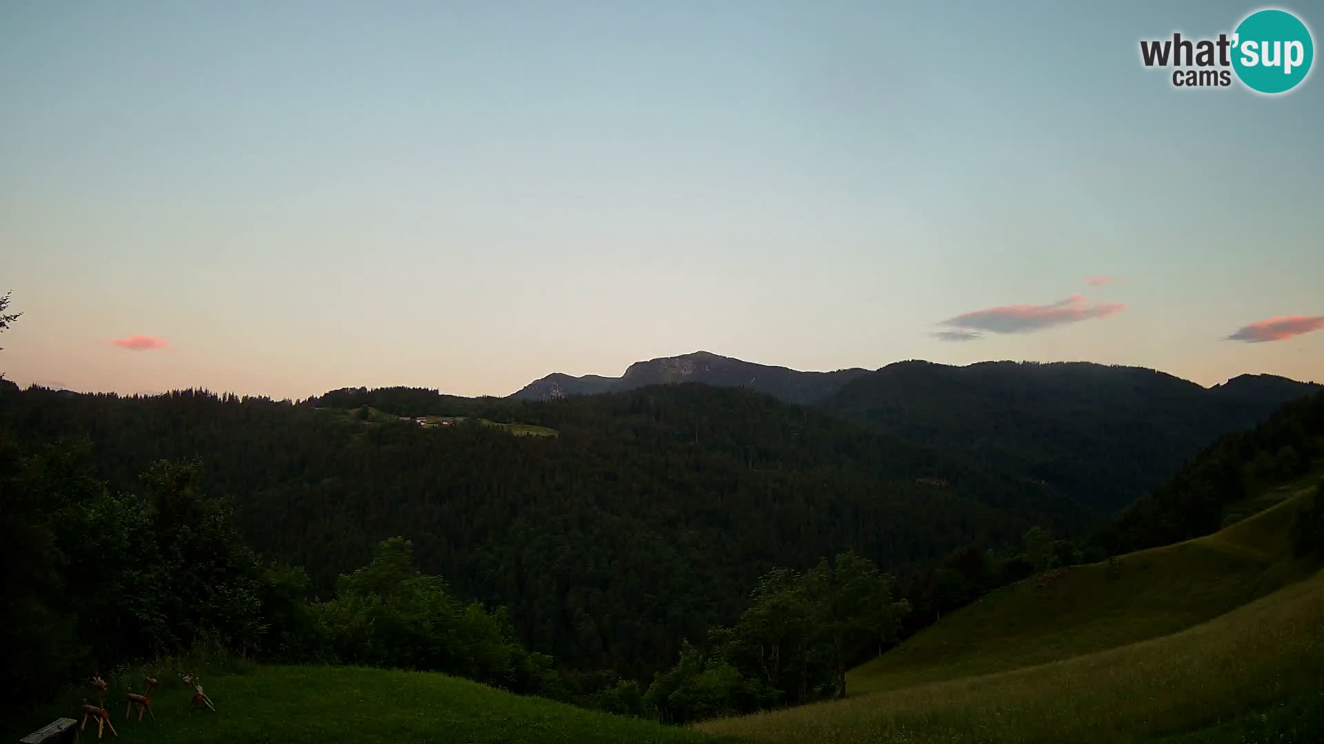 Webcam Brunarica Dražgoše – Live View of Ratitovec (1666 m)