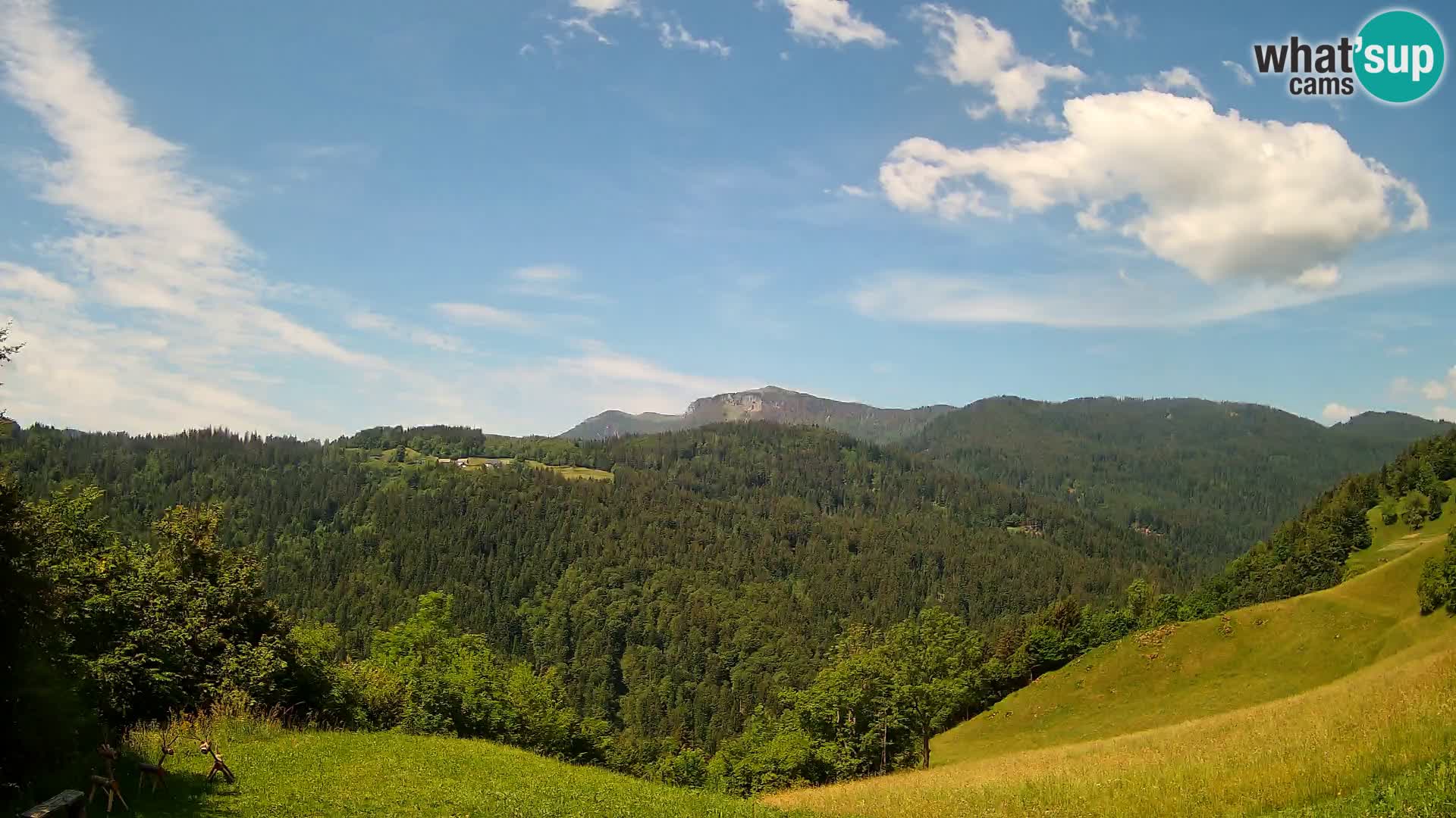 Webcam Brunarica Dražgoše – Vista live sul Ratitovec (1666 m)