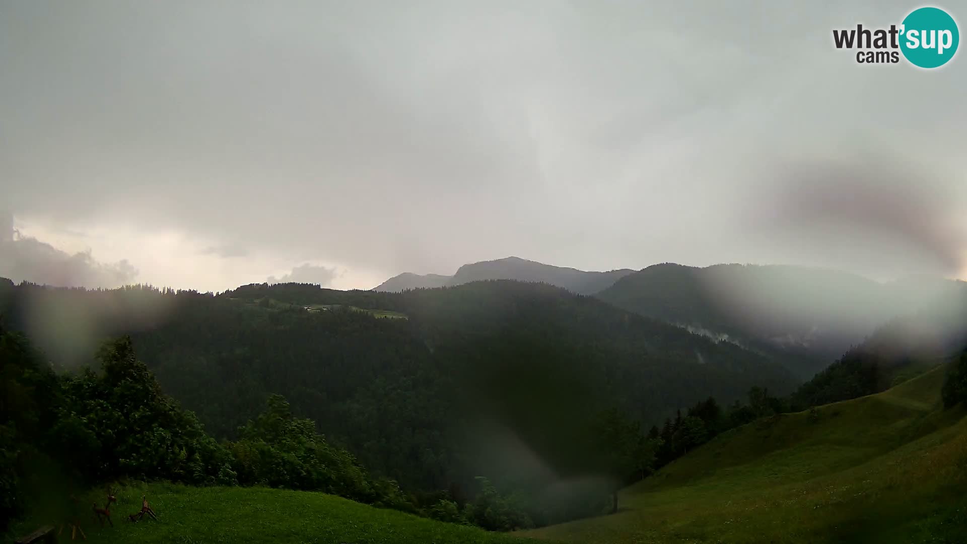 Webcam Brunarica Dražgoše – Live View of Ratitovec (1666 m)