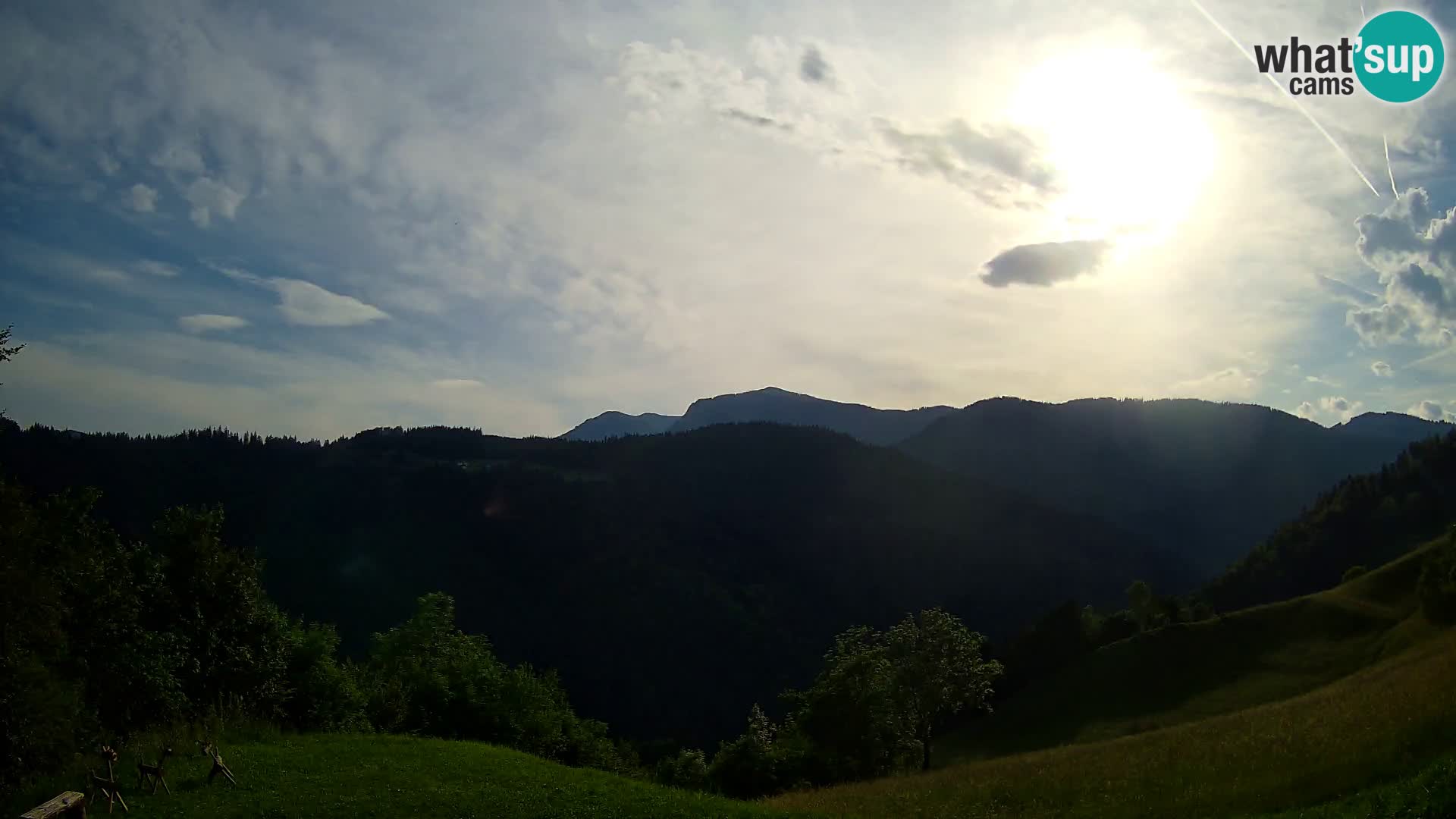 Webcam Brunarica Dražgoše – Live View of Ratitovec (1666 m)