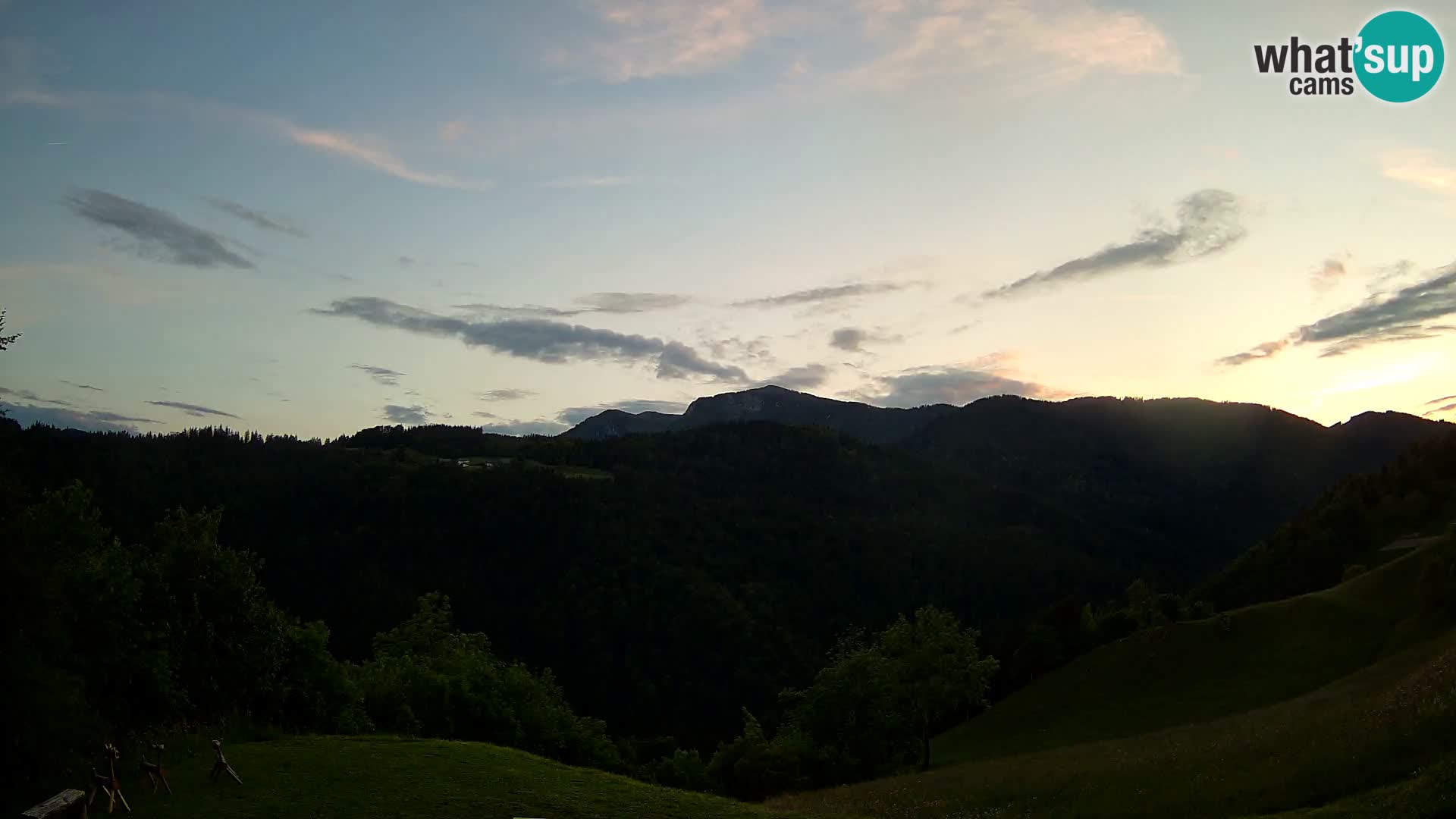 Webcam Brunarica Dražgoše – Live View of Ratitovec (1666 m)