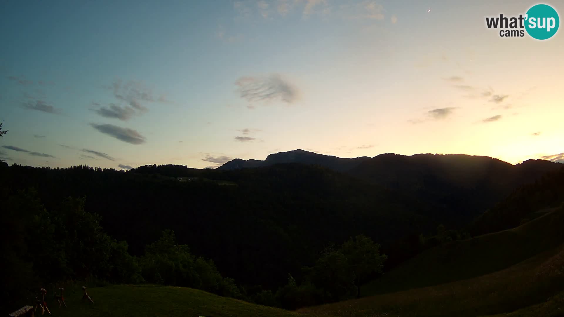 Webcam Brunarica Dražgoše – Liveblick auf Ratitovec (1666 m)
