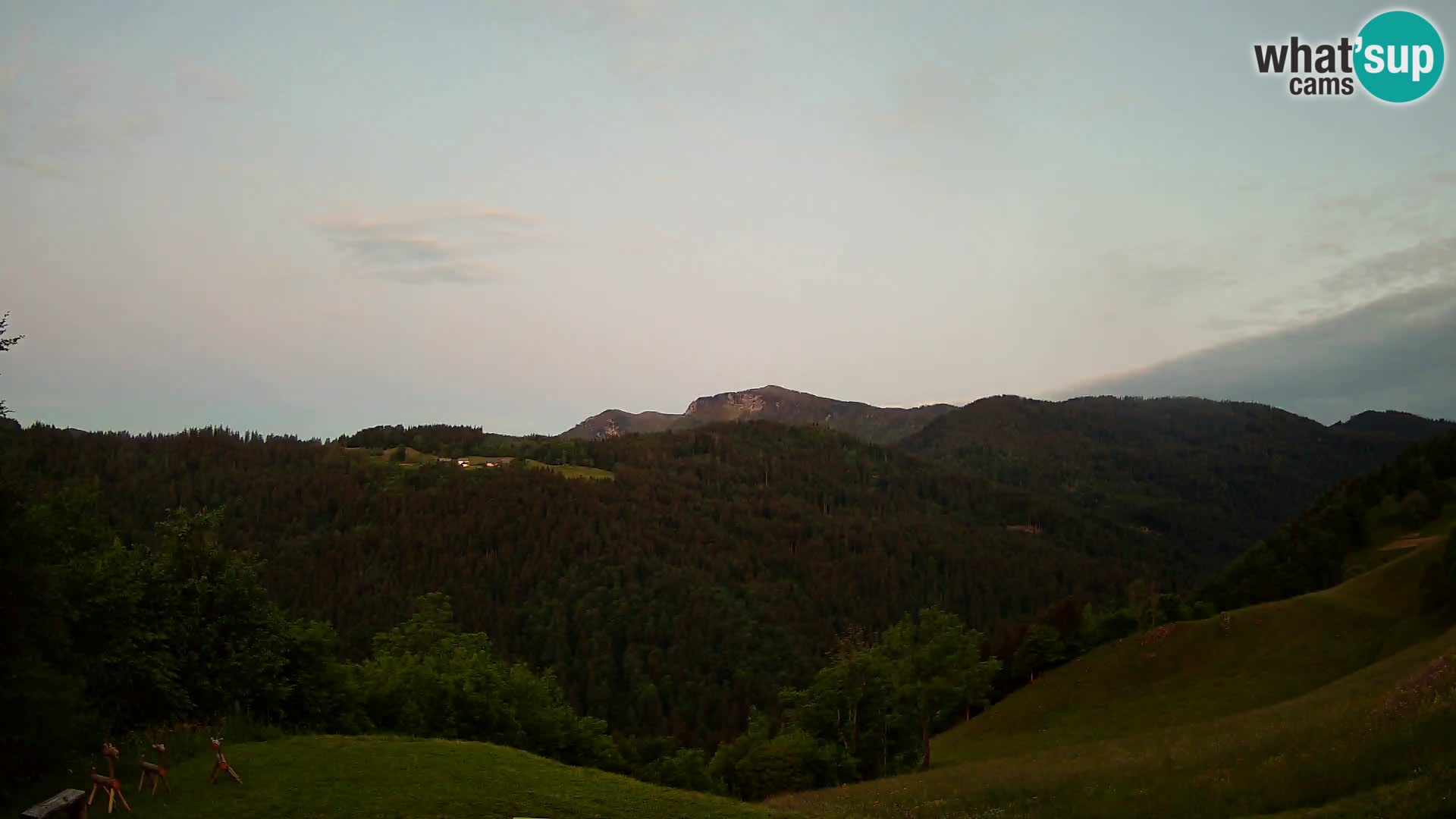Webcam Brunarica Dražgoše – Live View of Ratitovec (1666 m)