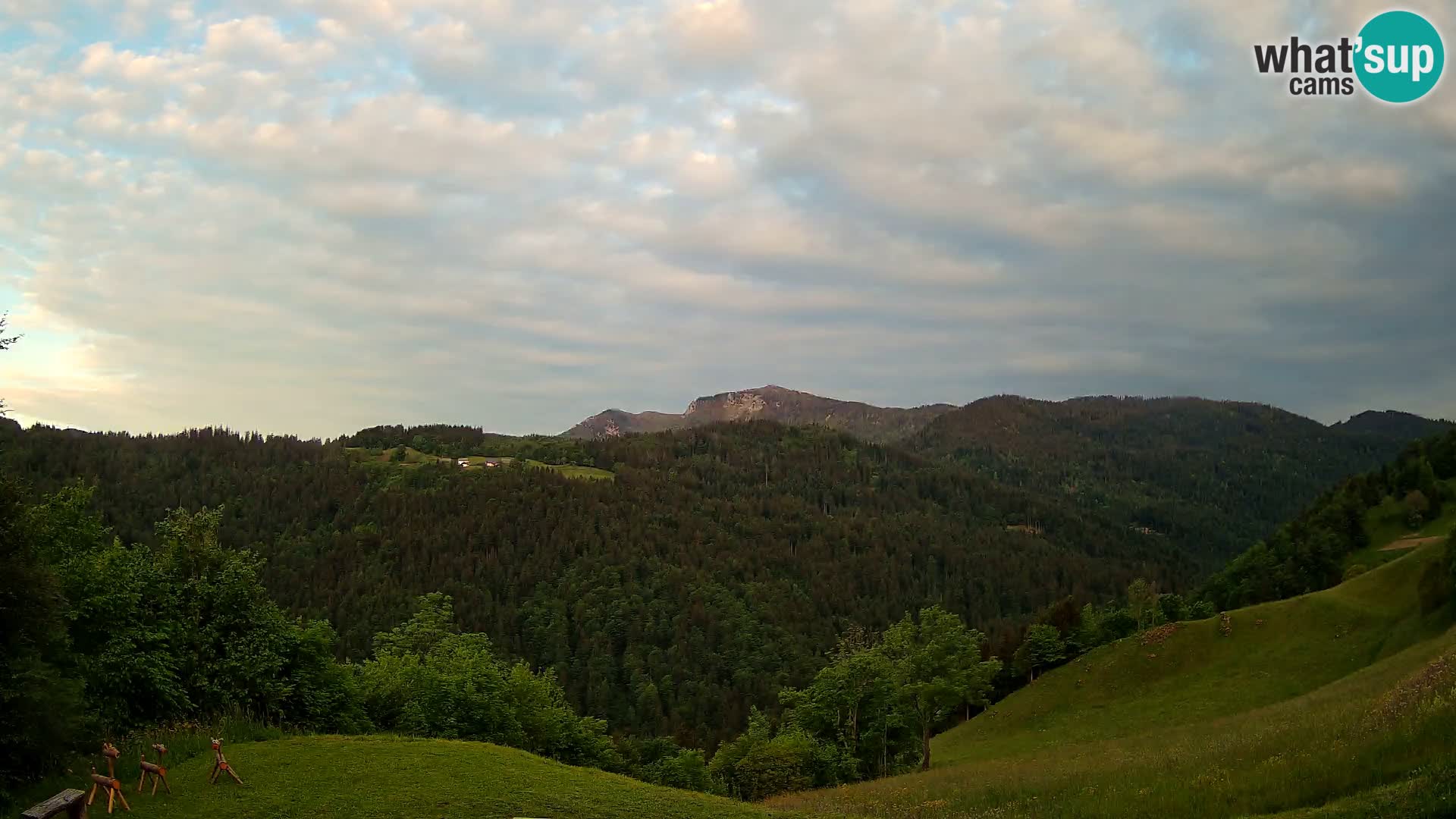 Web kamera Brunarica Dražgoše – Pogled uživo na Ratitovec (1666 m)