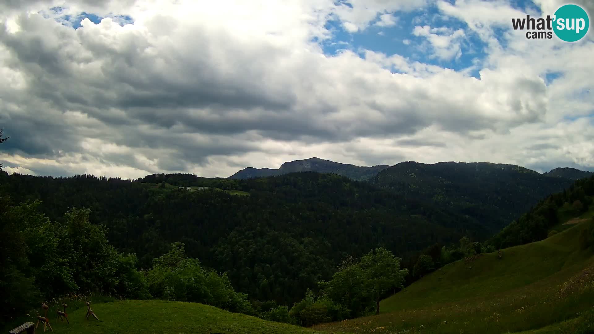 Webcam Brunarica Dražgoše – Live View of Ratitovec (1666 m)