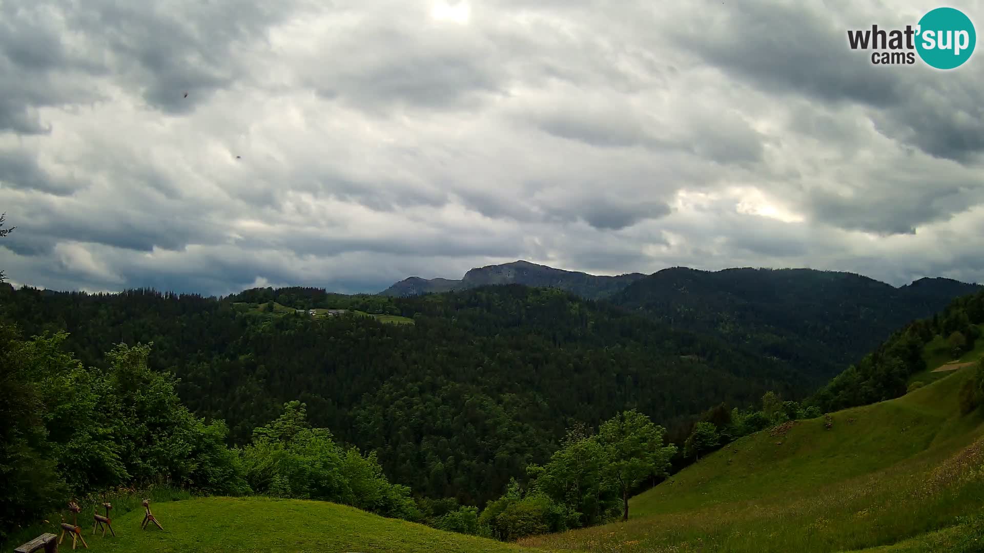 Webcam Brunarica Dražgoše – Liveblick auf Ratitovec (1666 m)
