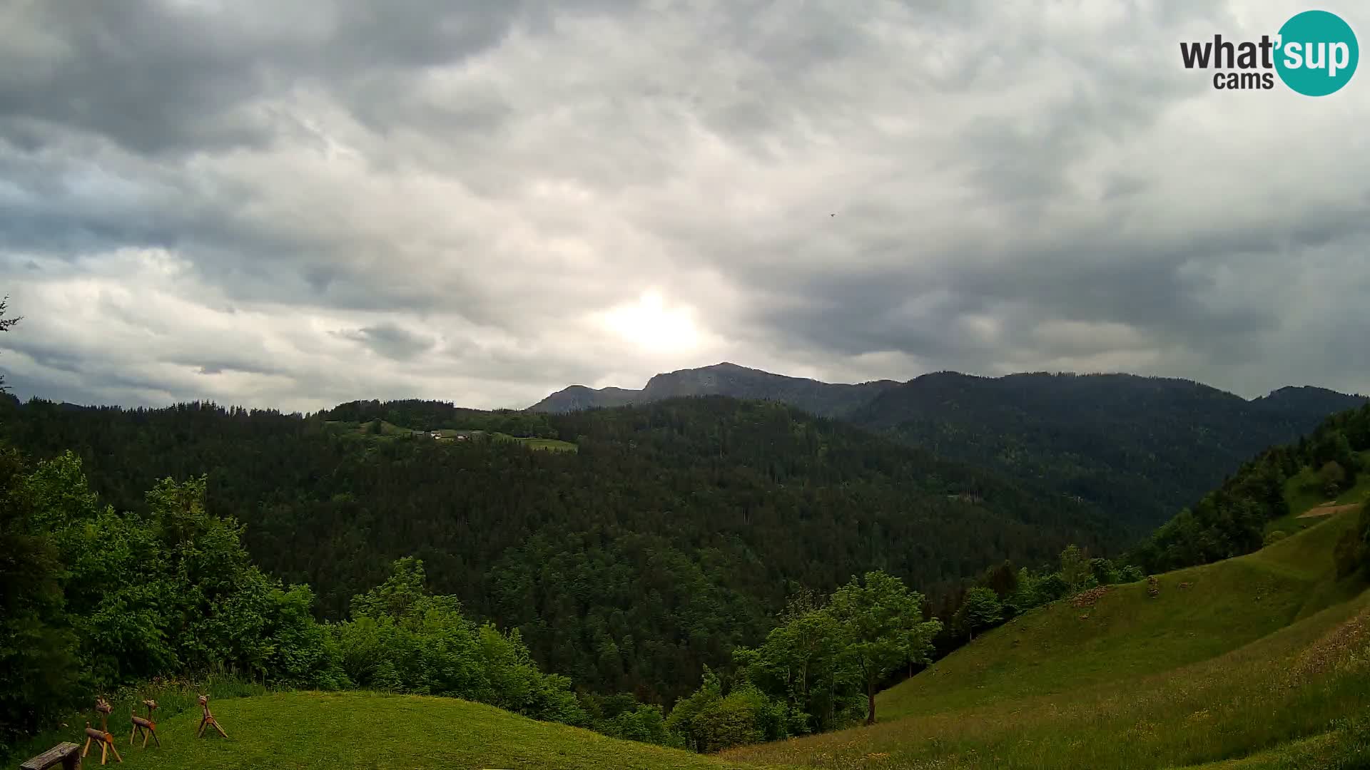 Webcam Brunarica Dražgoše – Liveblick auf Ratitovec (1666 m)