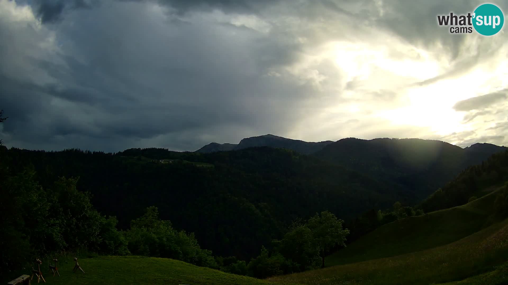 Webcam Brunarica Dražgoše – Live View of Ratitovec (1666 m)