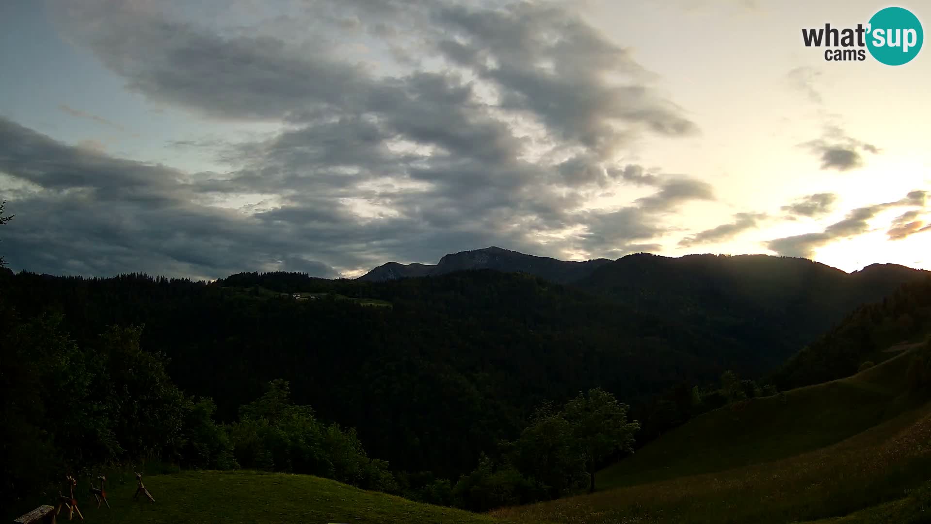 Webcam Brunarica Dražgoše – Live View of Ratitovec (1666 m)